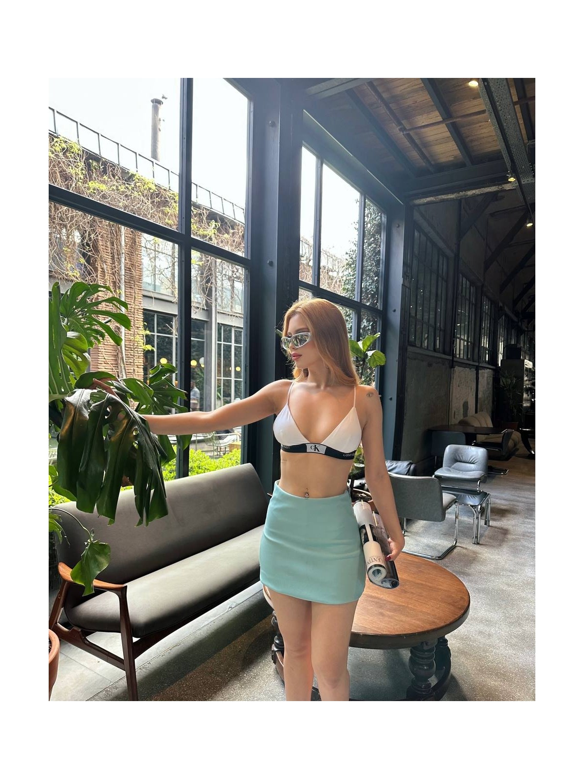 Merlavin Kadın Etek Görünümlü Astarlı Şort Etek - Görsel 4