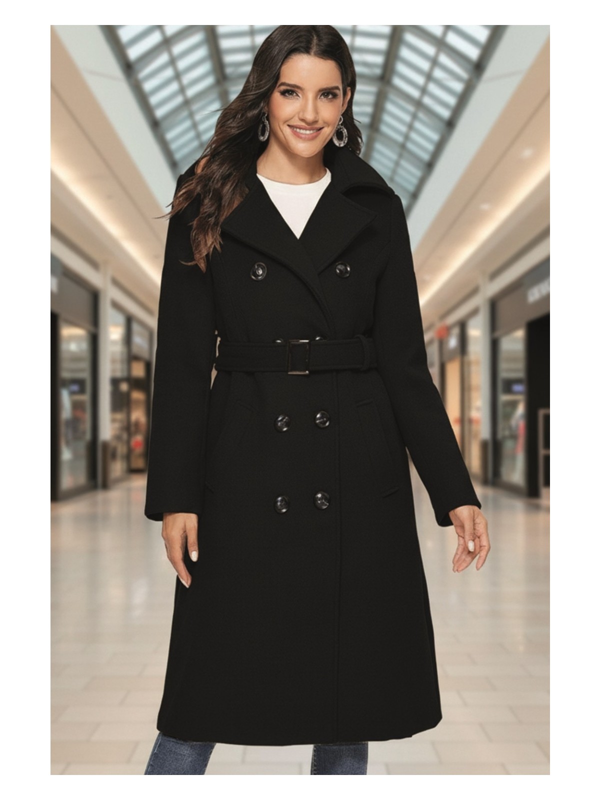 Barbora Aksesuarlı Kaşe Kaban Kemer Detaylı