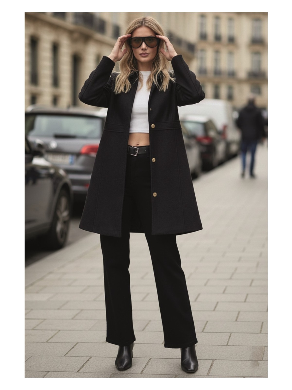 Barbora Dikiş Detaylı Tasarım Kaşe Kaban