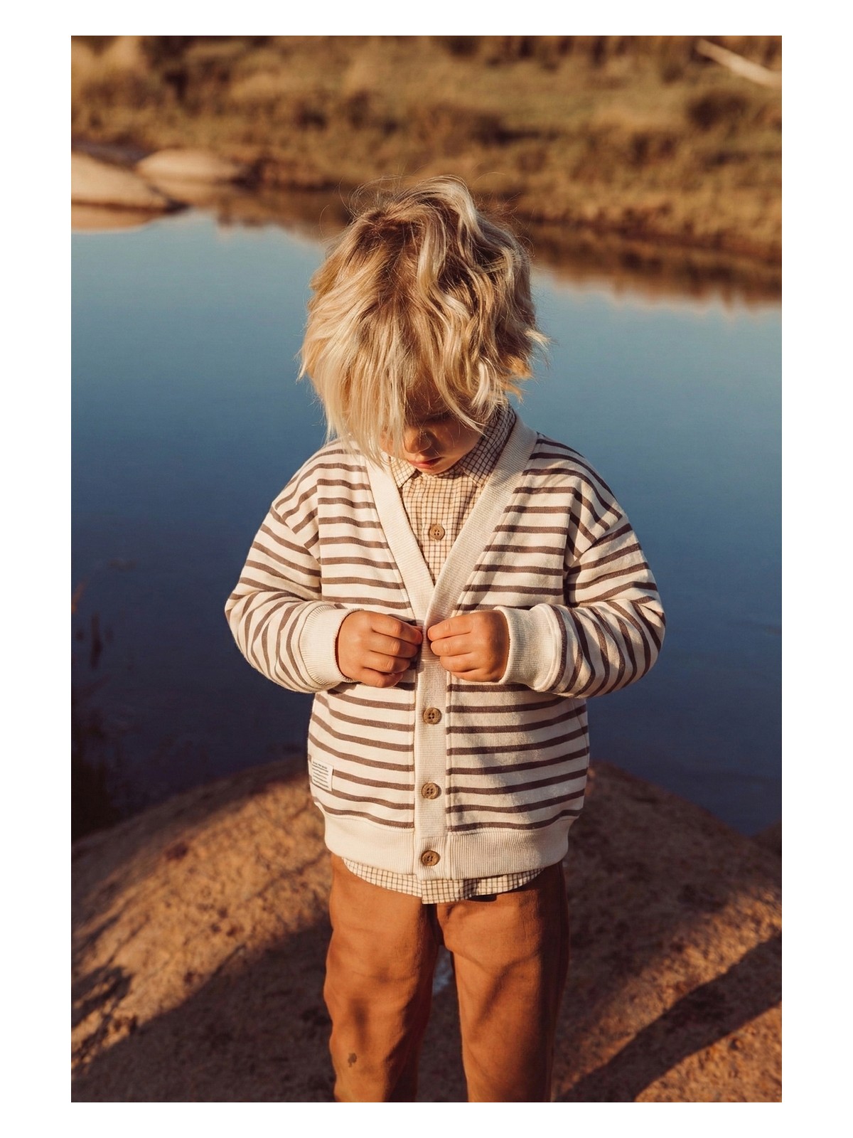 Cigit Çizgili Hırka 2-10 Yaş Lacivert - Görsel 6