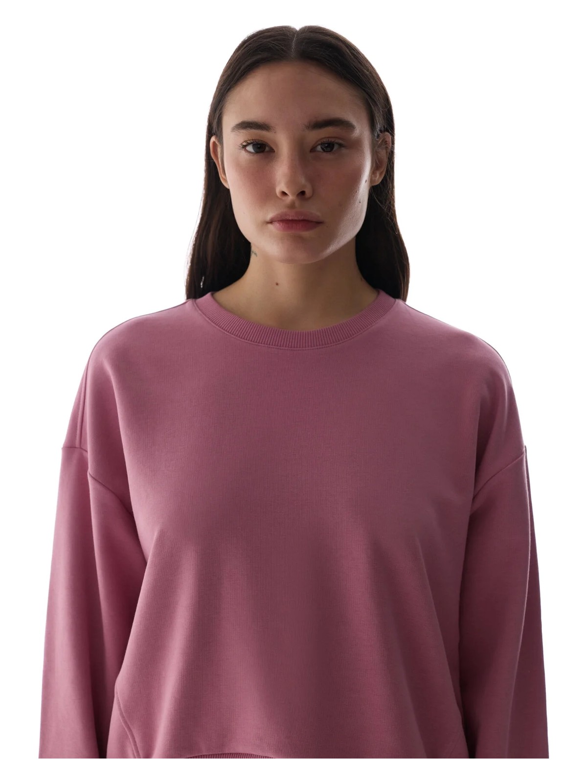 Penti Gül Kurusu Dikiş Detaylı Bisiklet Yaka Pamuklu Sweatshirt - Görsel 3