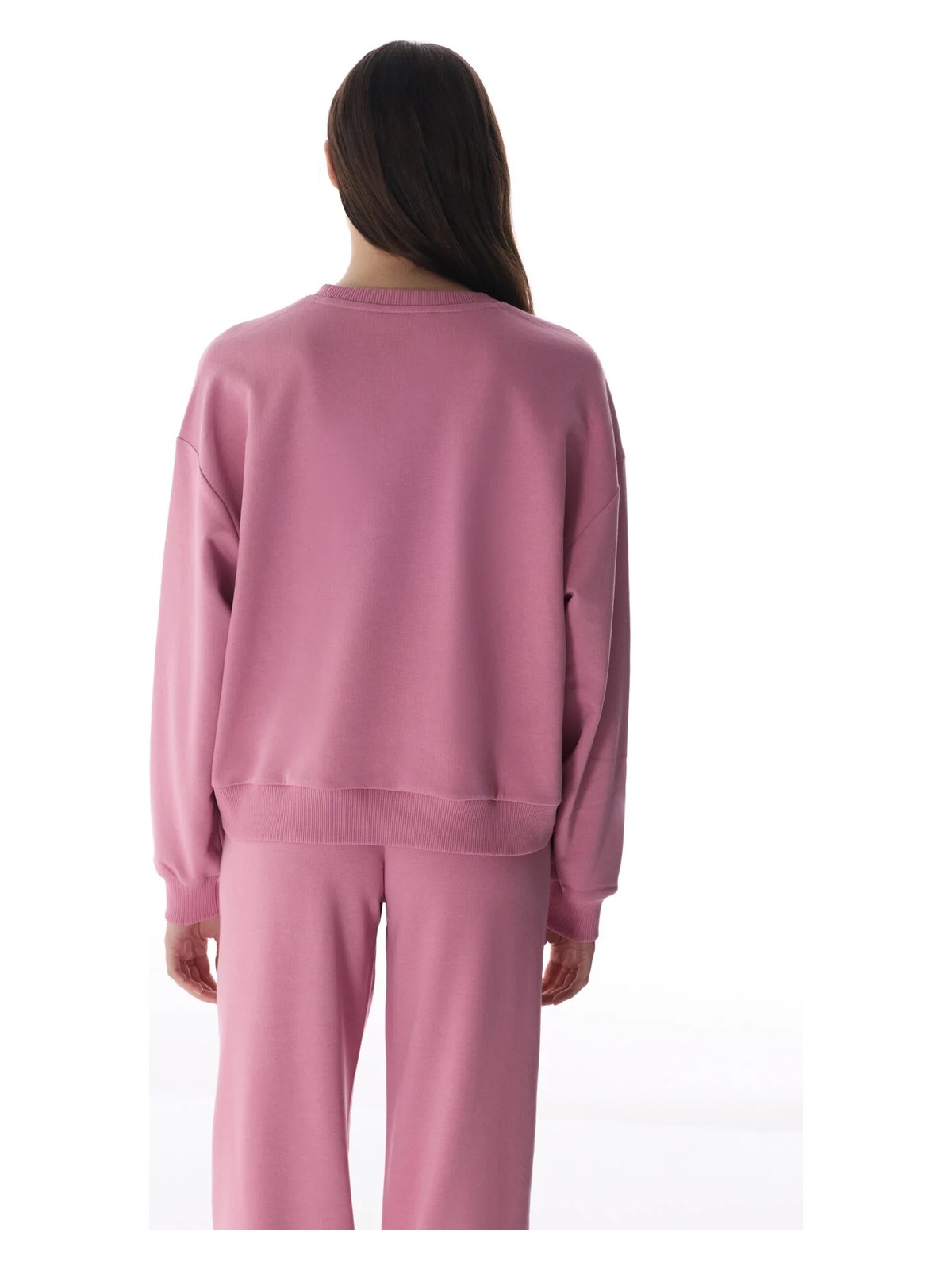 Penti Gül Kurusu Dikiş Detaylı Bisiklet Yaka Pamuklu Sweatshirt - Görsel 4