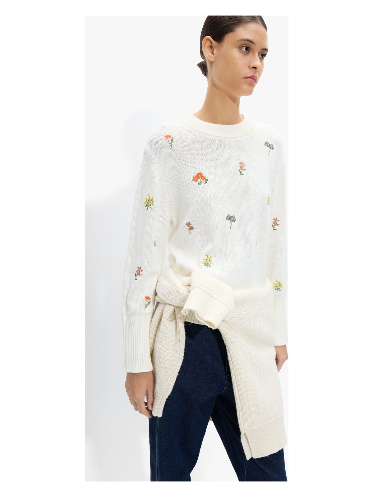 Parfois Kadın Desenli Örme Sweatshirt %100 Pamuk