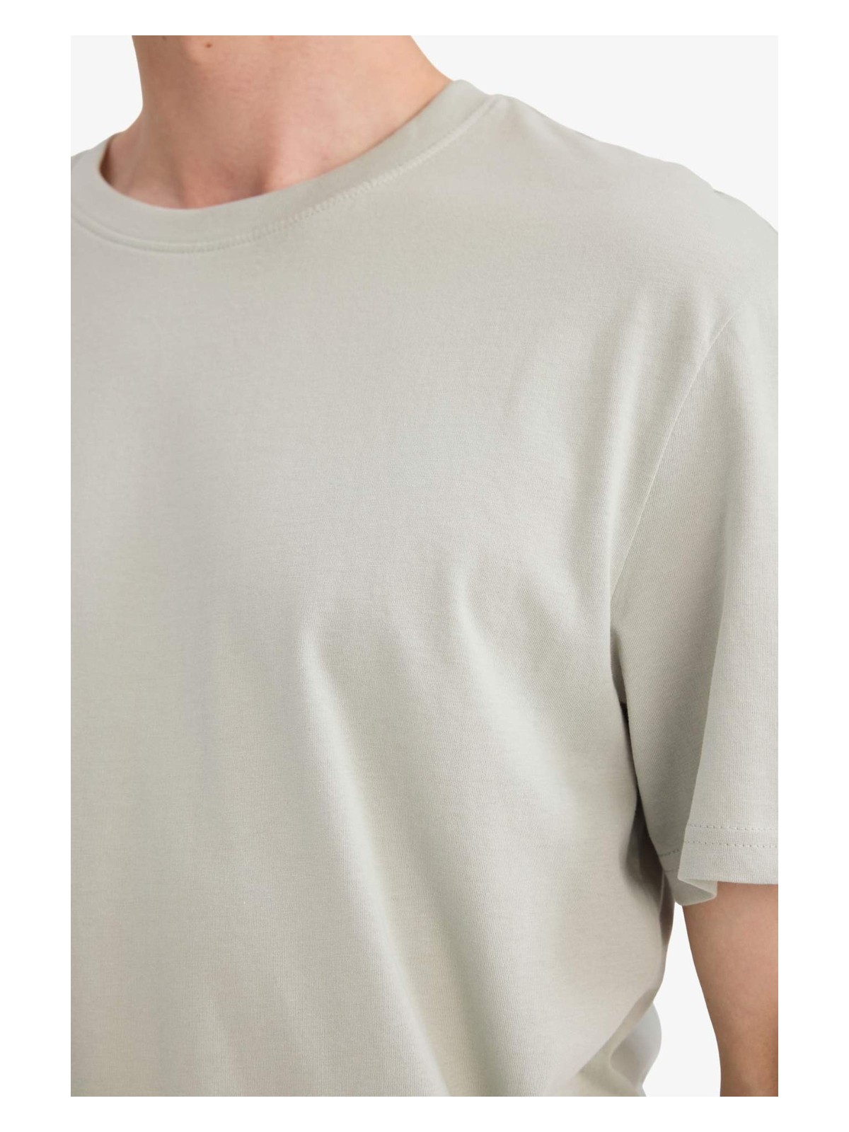DeFacto New Regular Fit %100 Pamuk Basic Tişört V7699AZ26SP - Görsel 4