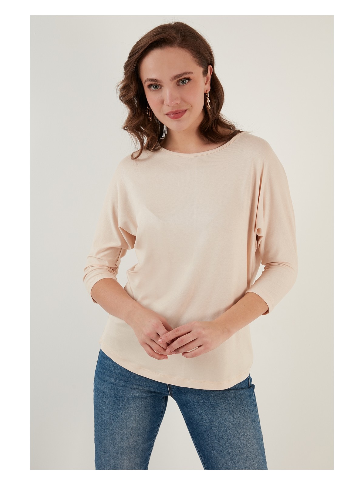 Lela Bisiklet Yaka Truvakar Kol Bluz Bayan Bluz 5861416Y - Görsel 4