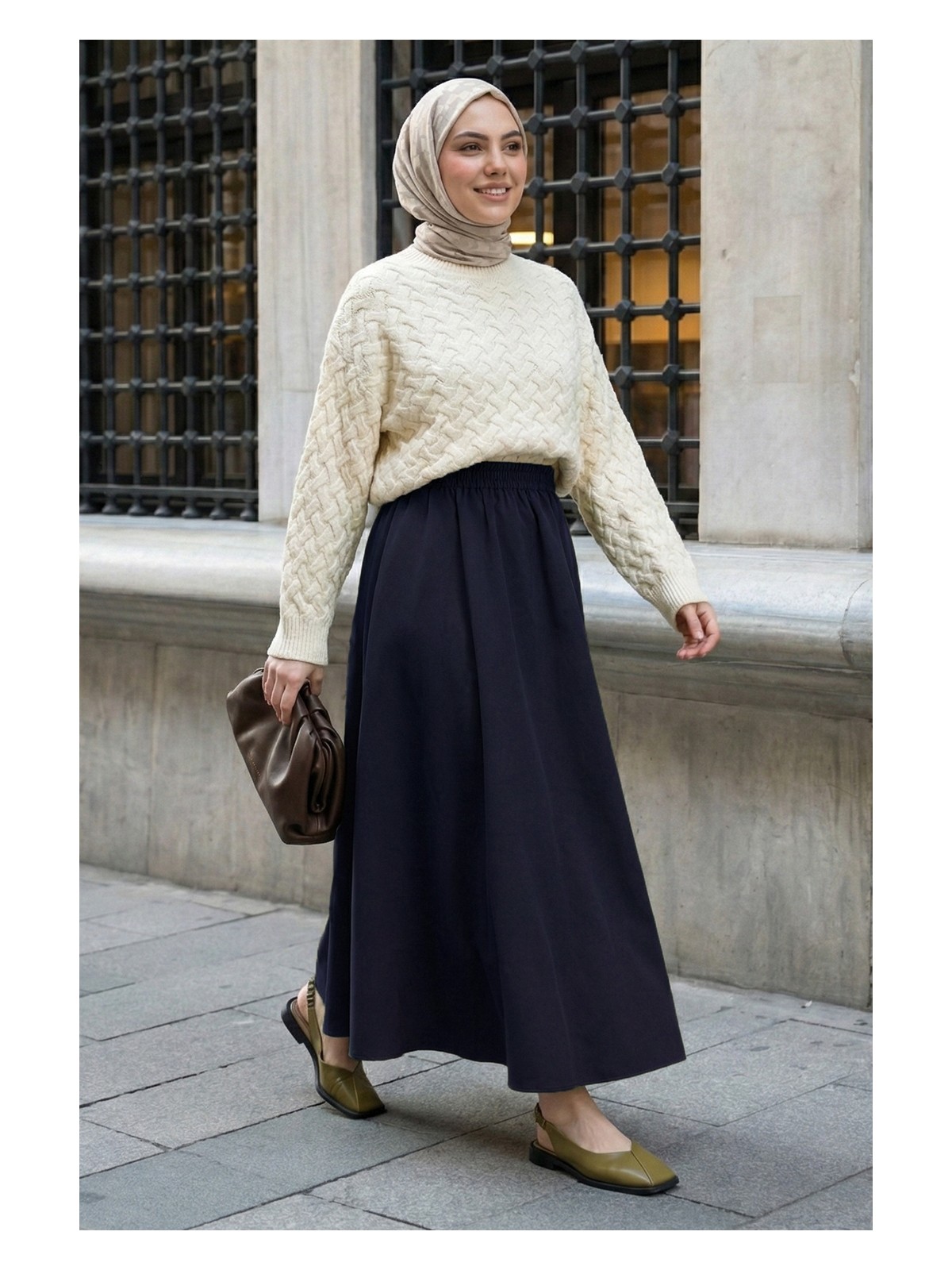 inStyle Cepli Kloş Duble Lacivert Etek