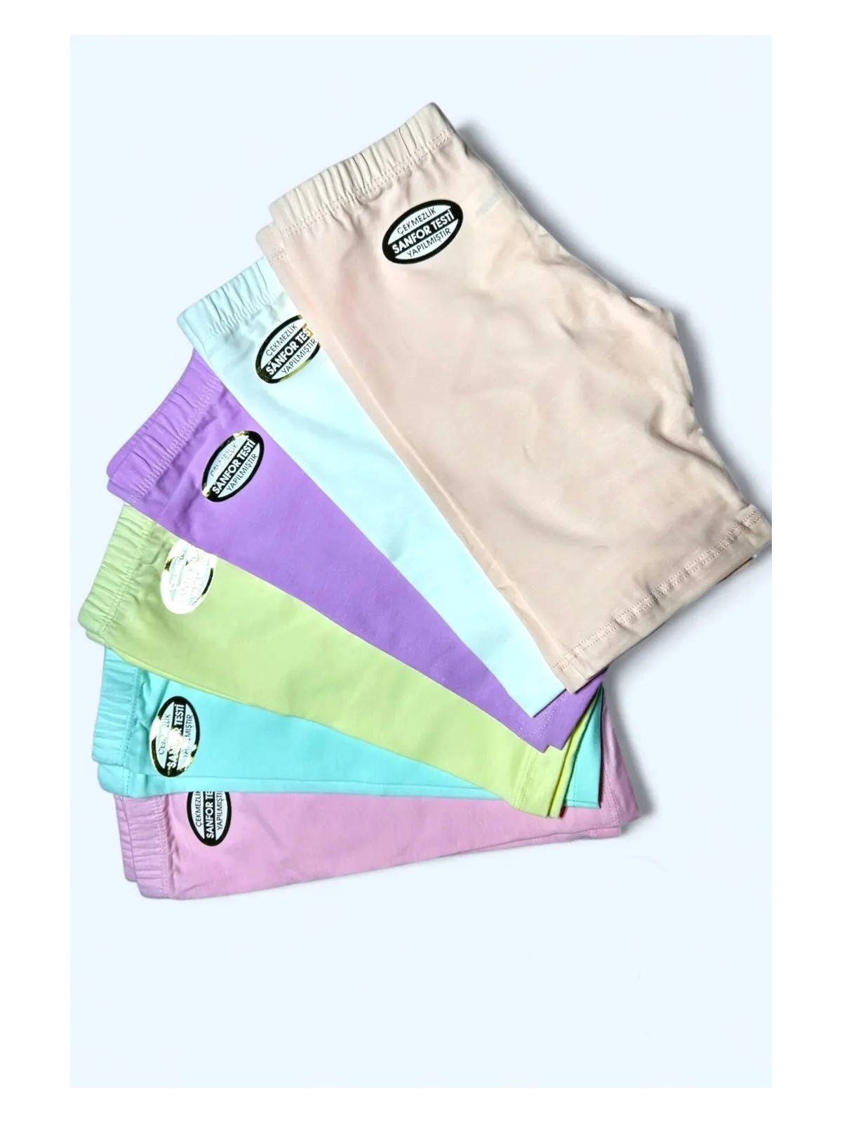 Dondeza Tutku Dondeza Kız Çocuk Pastel Renk Fitilli Pamuklu Boxer 6'lı Paket - Görsel 4