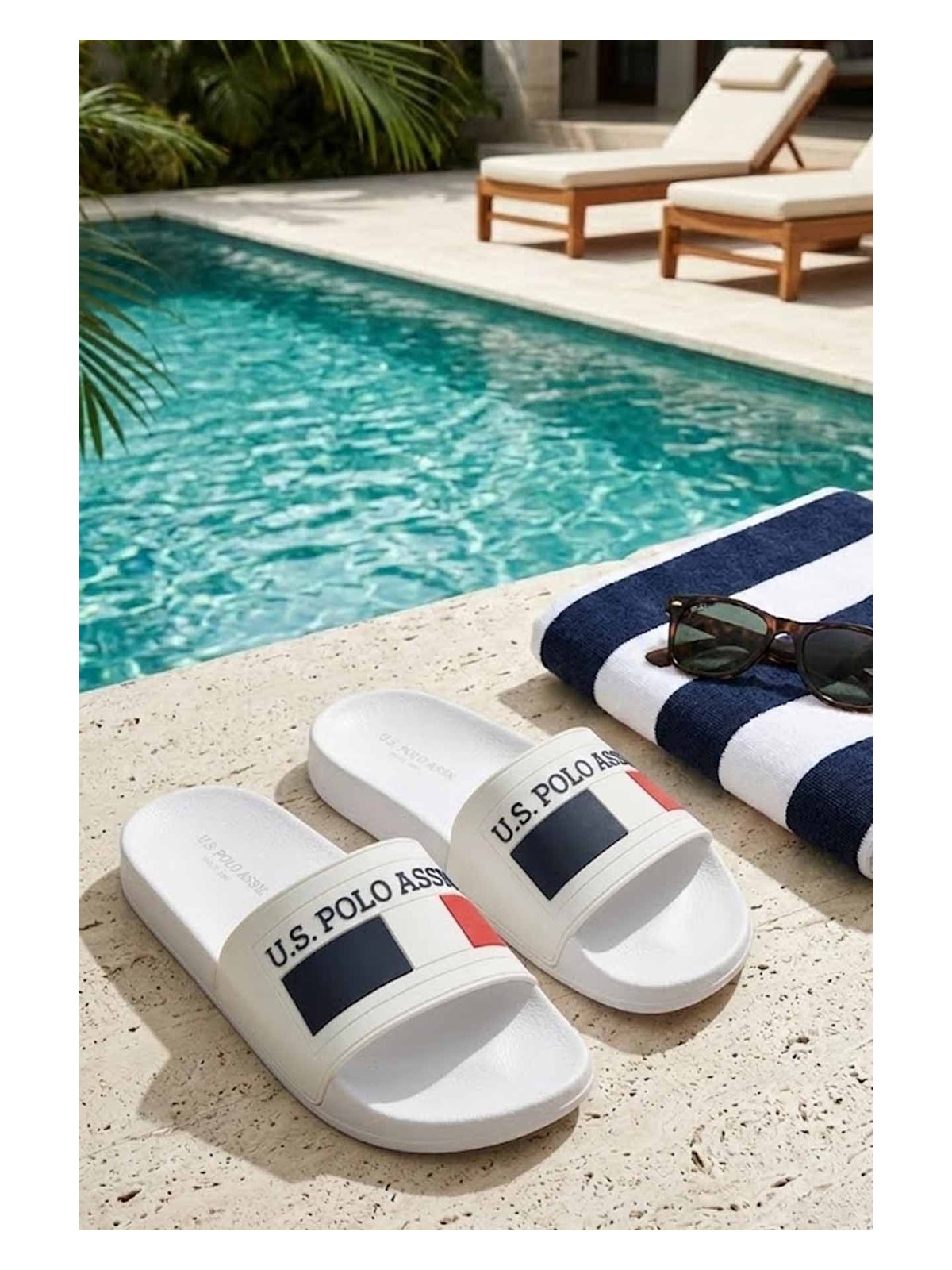 U.S. Polo Assn. U.s. Polo Assn. Rahat ve Hafif Suya Dayanıklı Sandalet Terlik Plaj Havuz Bahçe Deniz Yazlık