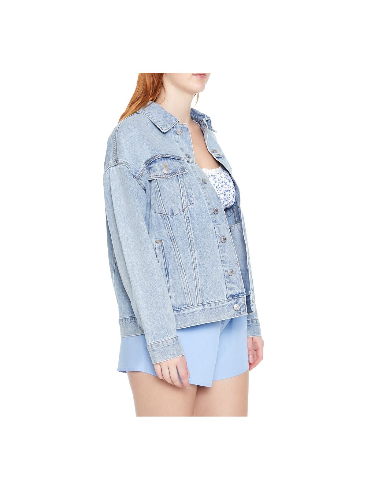 Forever 21 F21 Oversize Trucker Kot Ceket - Görsel 4