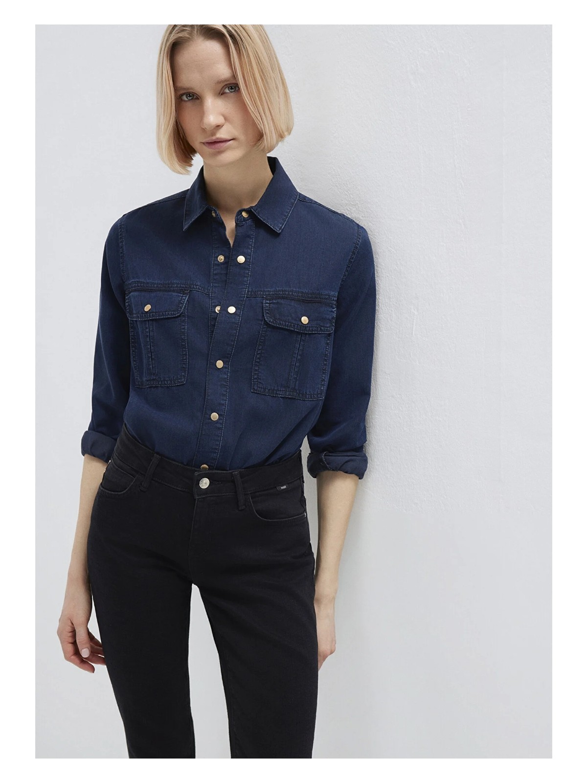 Mavi Nia Gold Premium Mürekkep Mavi Jean Gömlek 1211137-90540 - Görsel 4