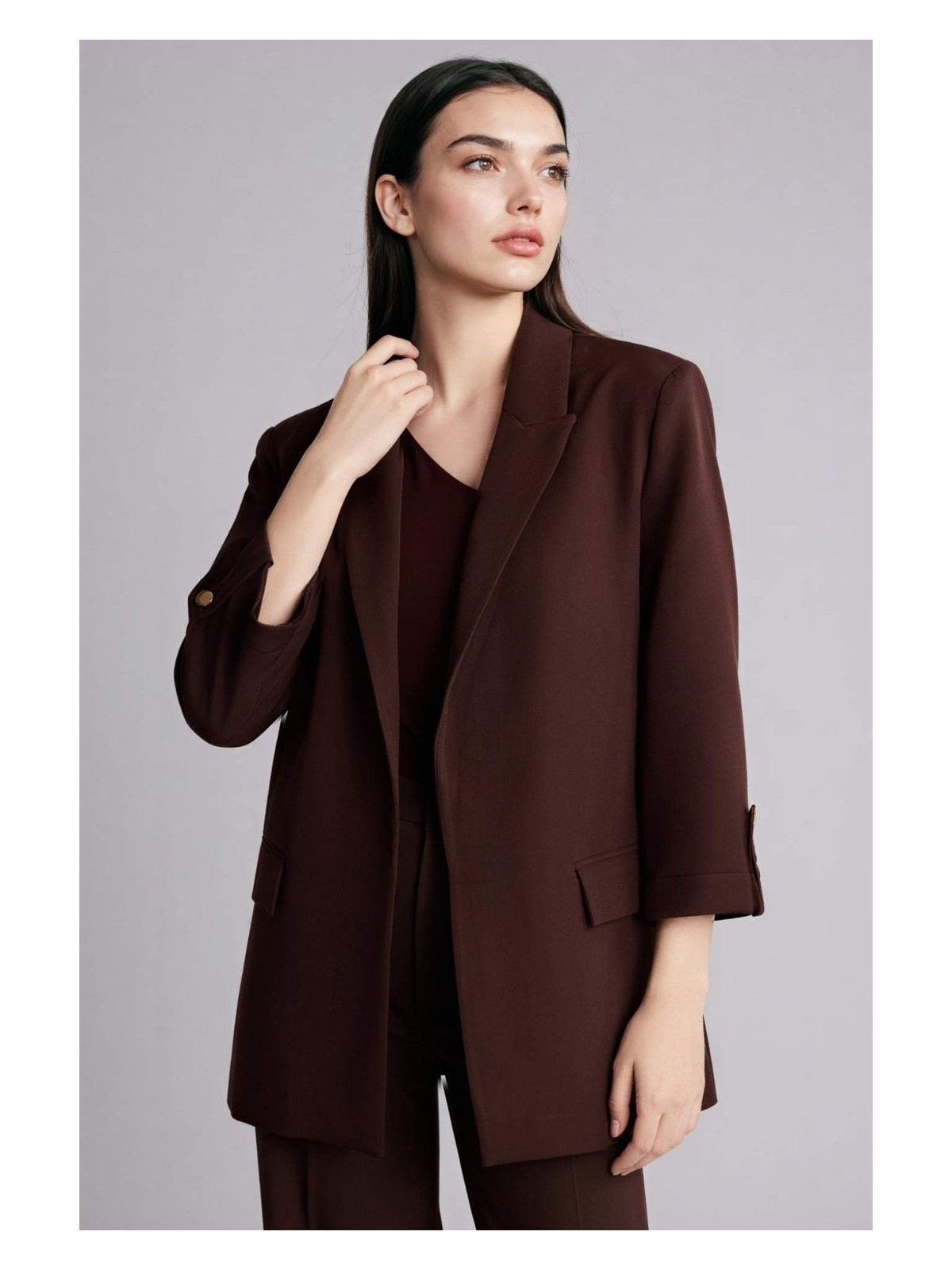 DeFacto Regular Fıt Ceket Yaka Blazer CEKET G7818AX26SP - Görsel 5