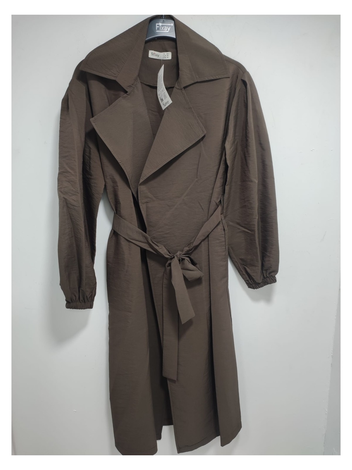 Sofun Kuşaklı Kol Lastikli Trenç Kot