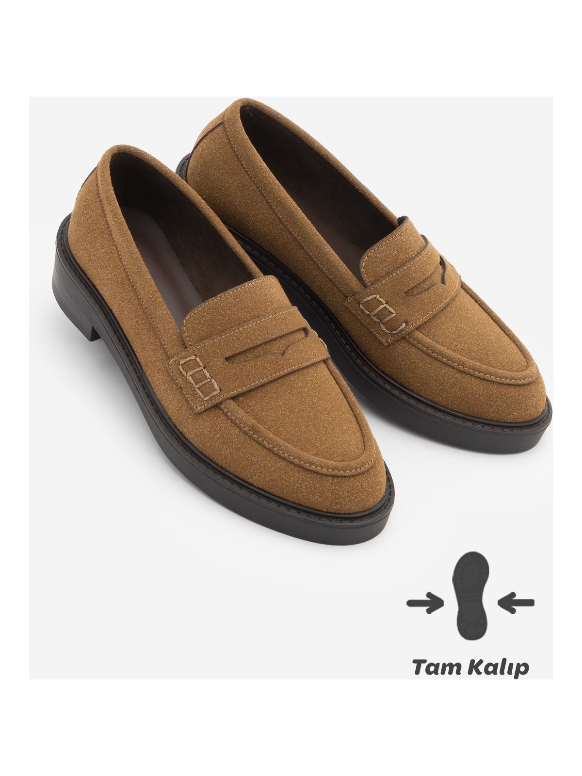 Marjin Kadın Loafer Günlük Klasik Ayakkabı Fonle Siyah - Görsel 8