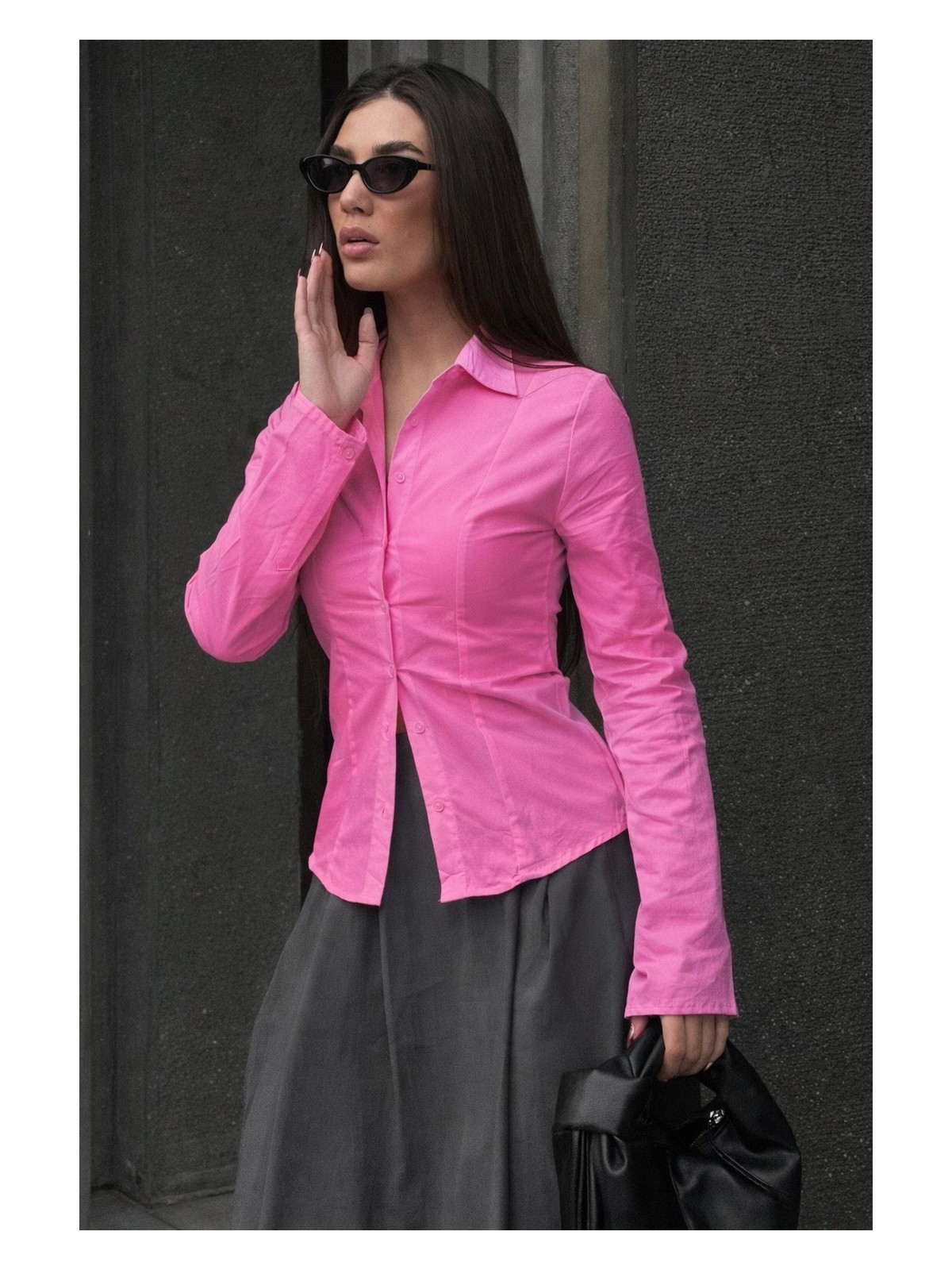 Madmext Bordo Vücuda Oturan Slim Fit Kadın Gömlek MG2659 - Görsel 8