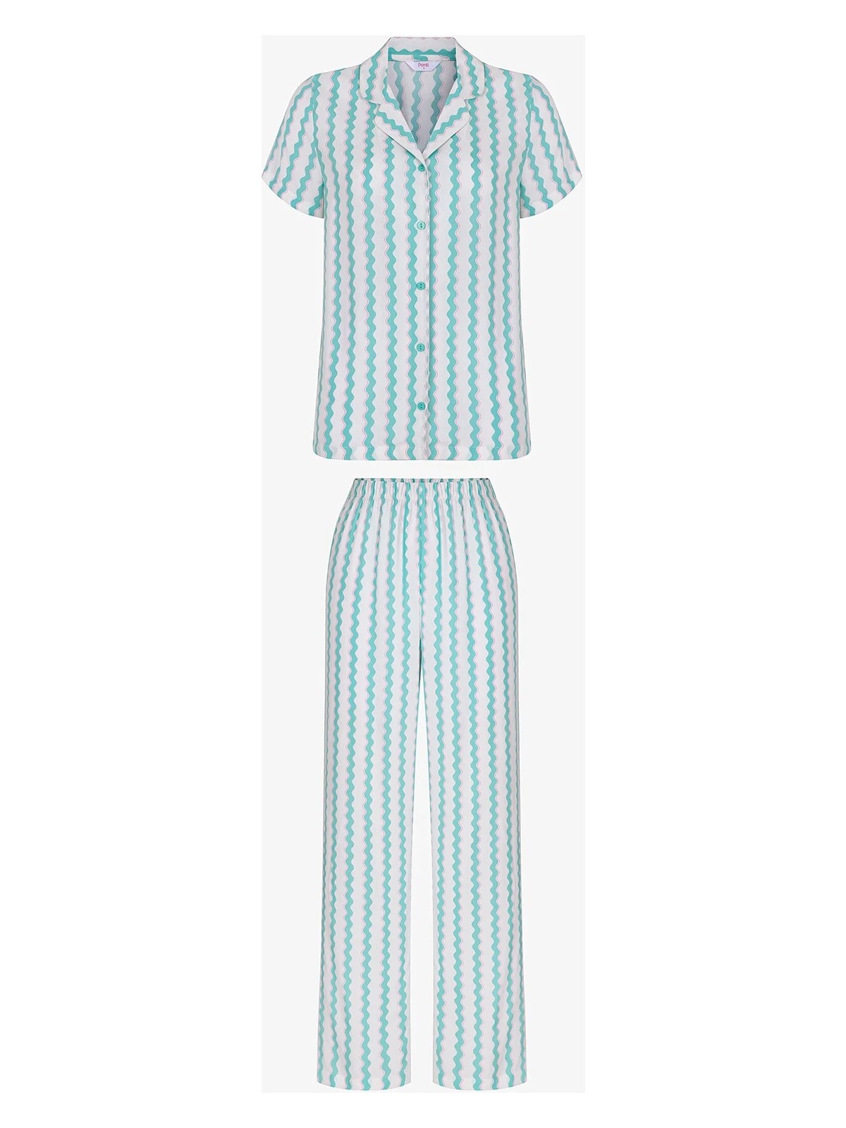 Penti Cam Göbeği Gaia Gömlek Pantolon Pijama Takımı