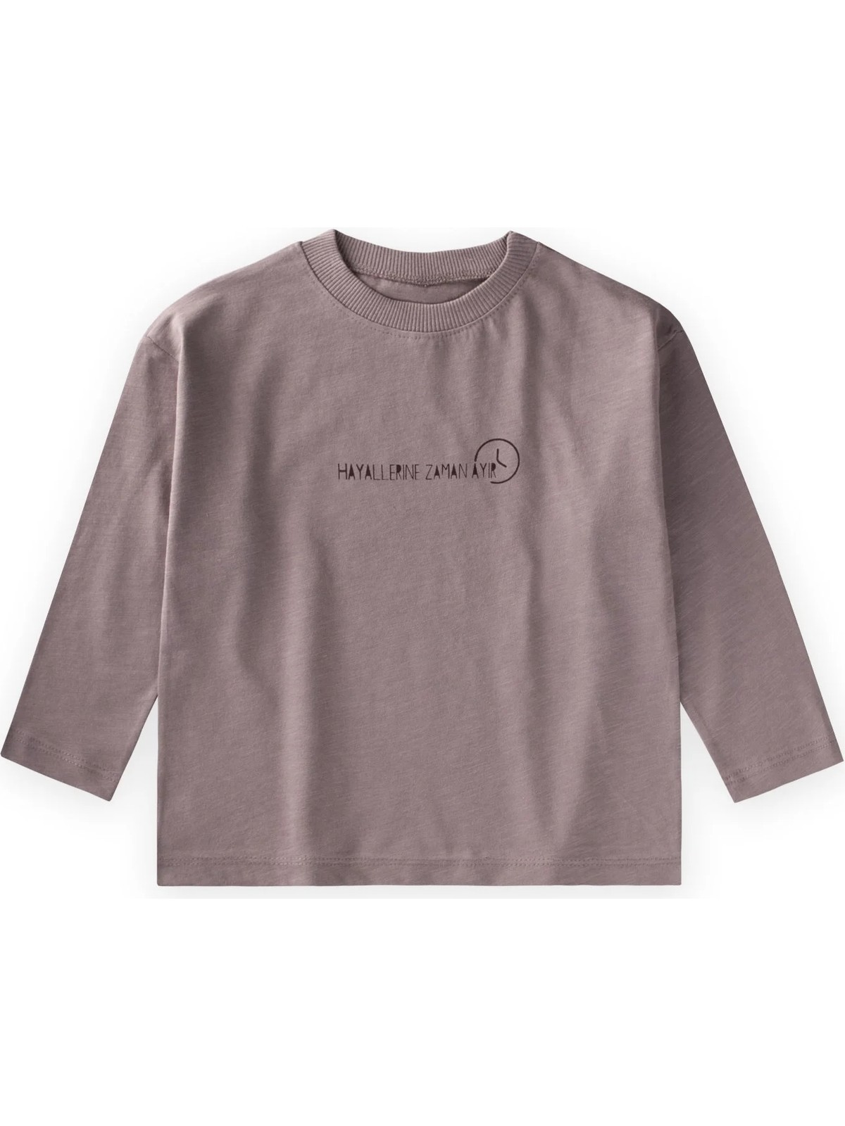 Cigit Sloganlı Uzun Kollu T-Shirt 2-10 Yaş Bakır