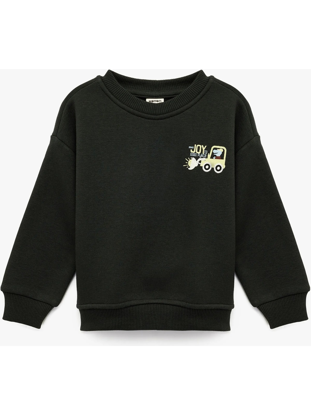 Koton Uzun Kollu Bisiklet Yaka Baskılı Sweatshirt