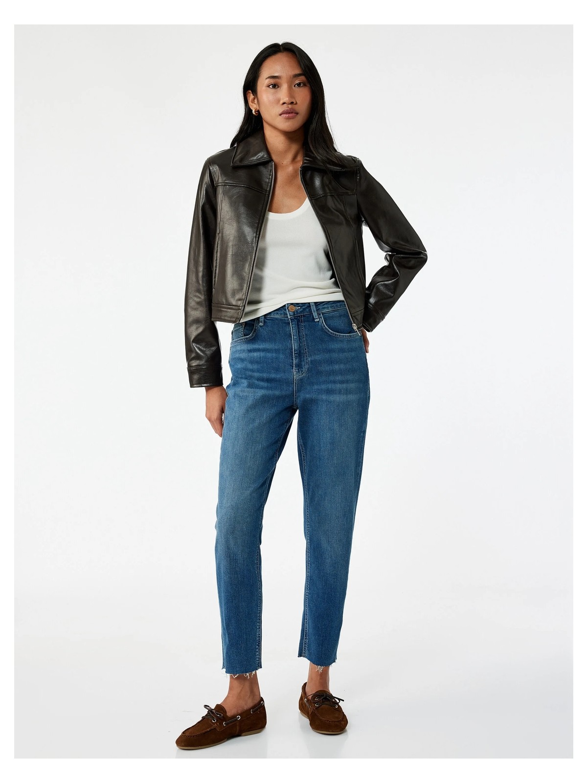 Koton Yüksek Bel Mom Jean Pantolon - Mom Slim Jean