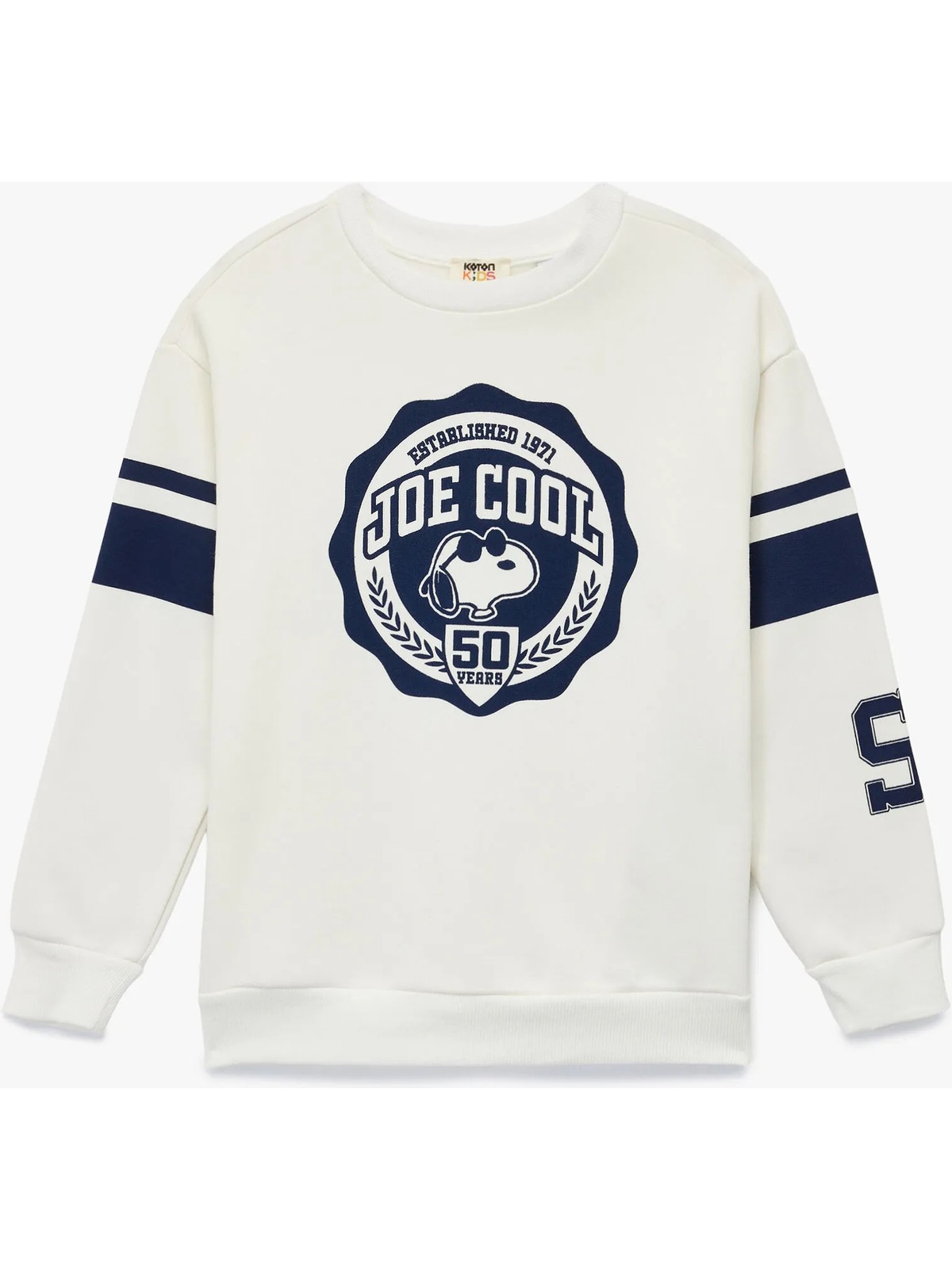 Koton Erkek Çocuk Lisanslı Snoopy Baskılı Uzun Kollu Bisiklet Yaka Şardonlu Sweatshirt (Aw 25)