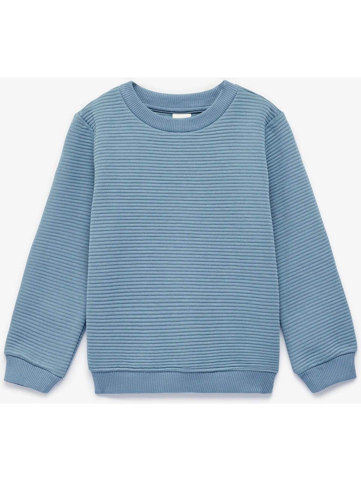 Koton Bisiklet Yaka Dokulu Uzun Kollu Sweatshirt