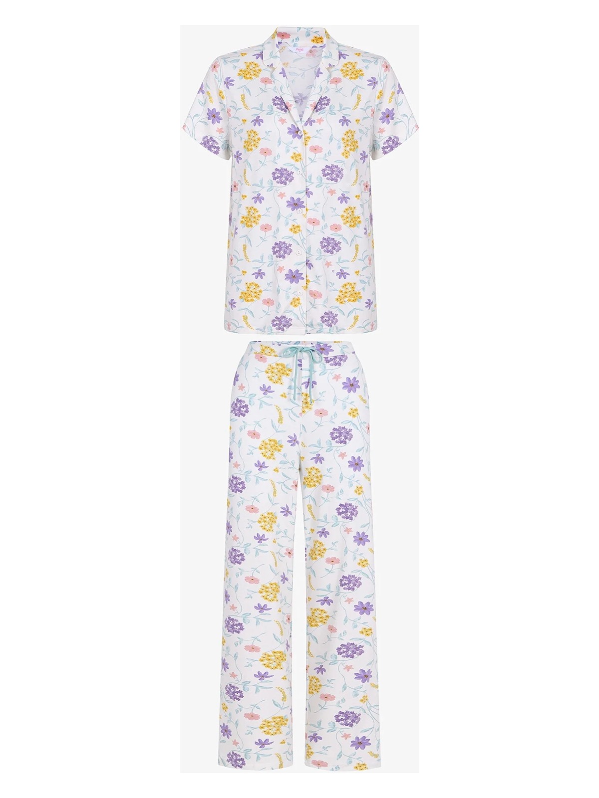 Penti Kırık Beyaz Blossom Gömlek Pantolon Pijama Takımı