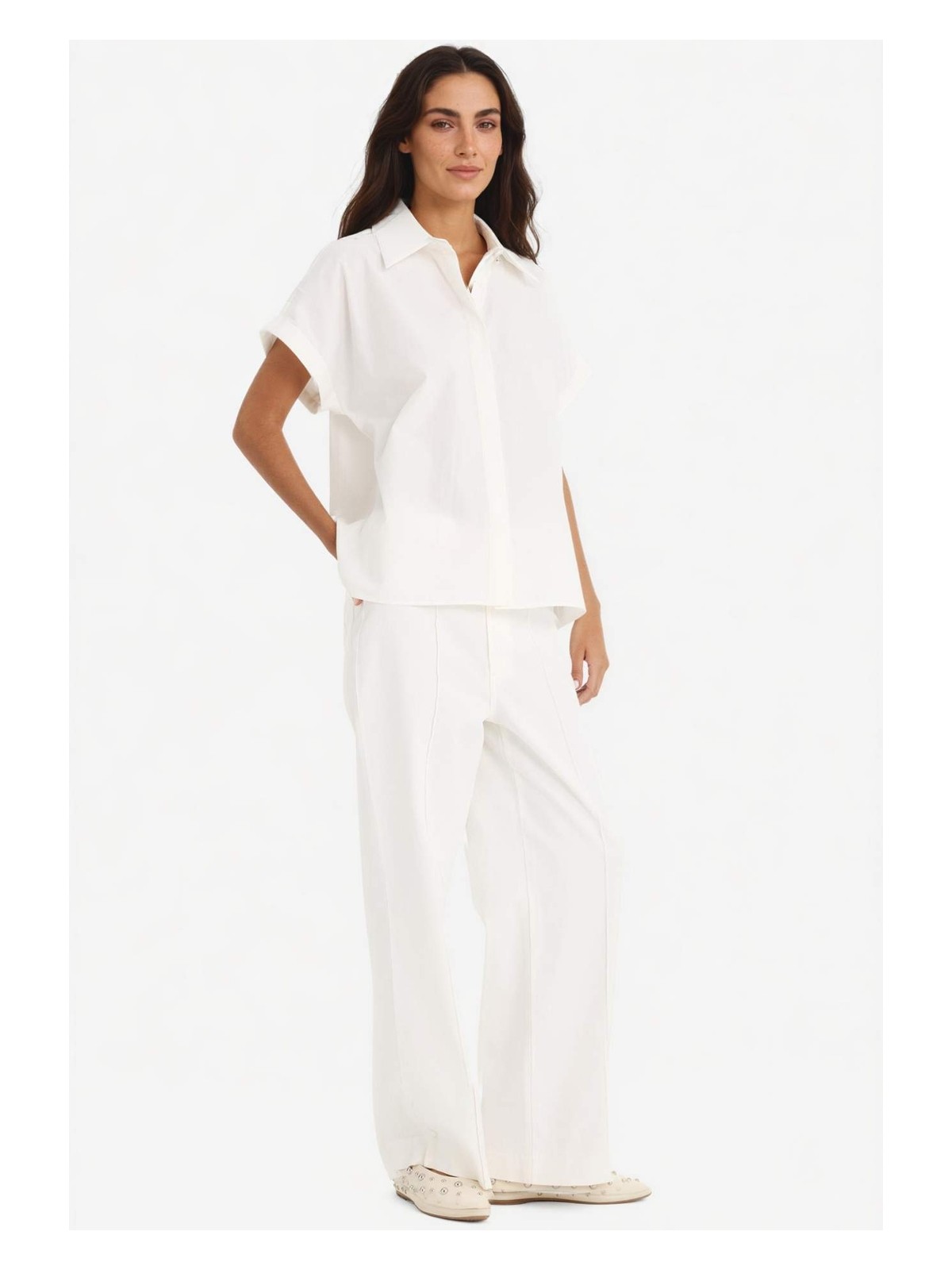 DeFacto Wide Leg Cepli Yüksek Bel Gabardin Pantolon F1649AX25AU - Görsel 4