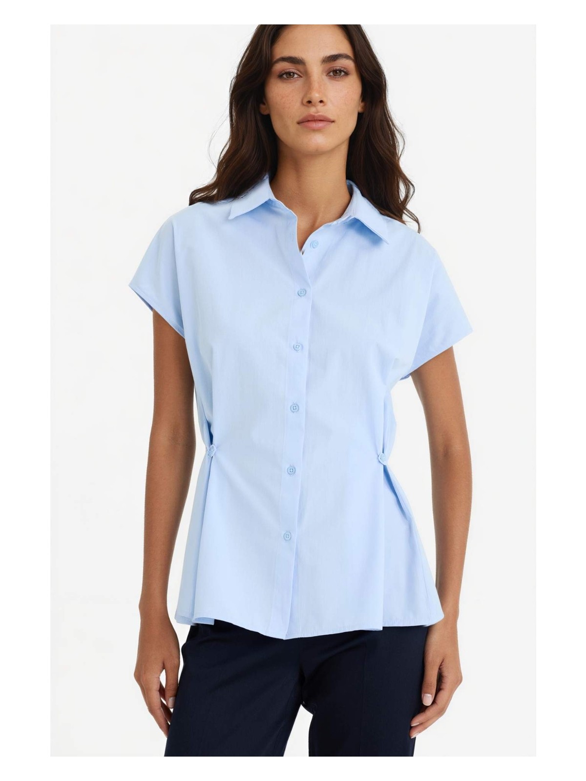 DeFacto %100 Pamuk Fitted Poplin Gömlek F7313AX25AU - Görsel 4