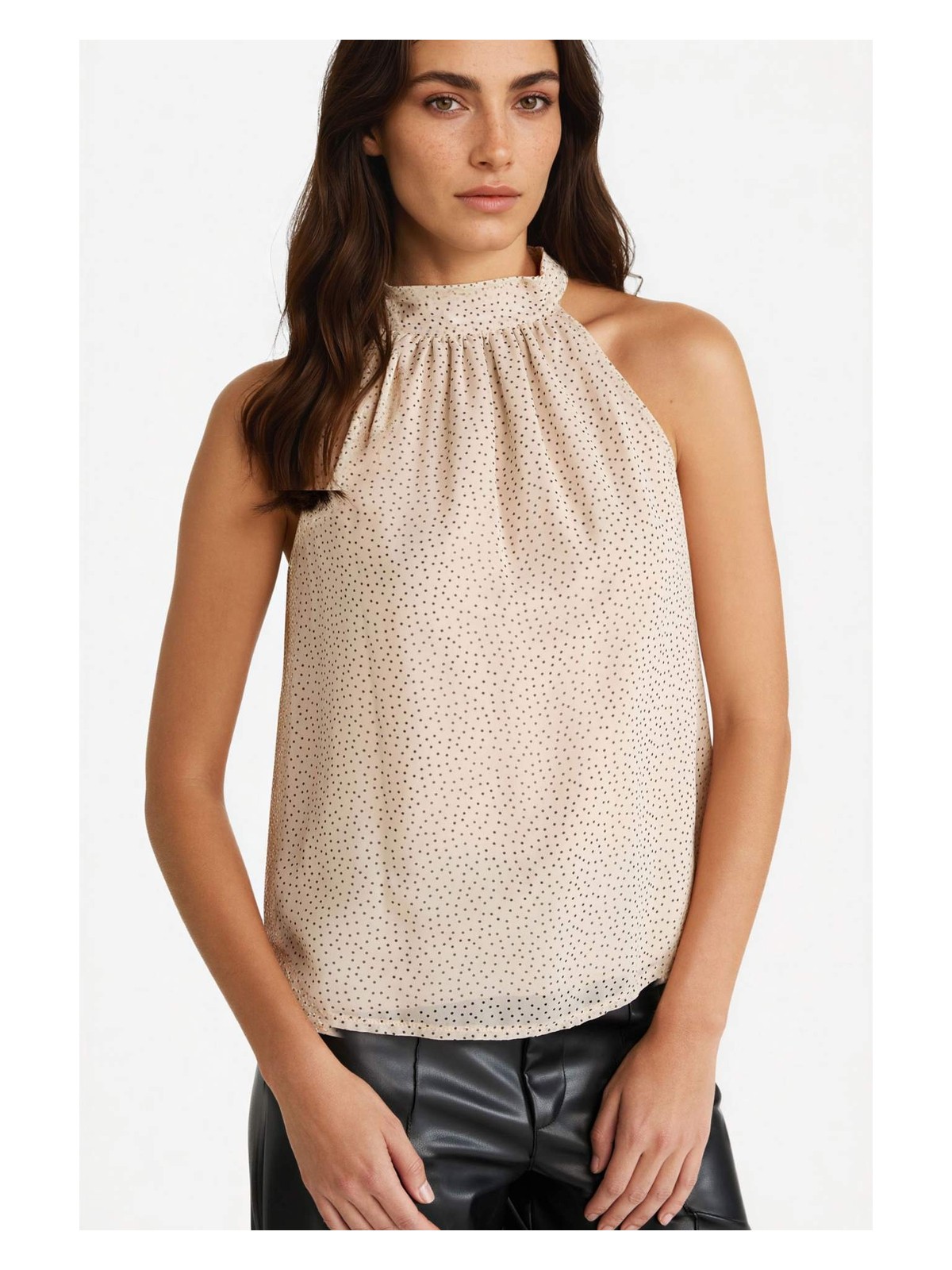 DeFacto Regular Fit Halter Yaka Şifon Kolsuz Bluz G0129AX25AU
