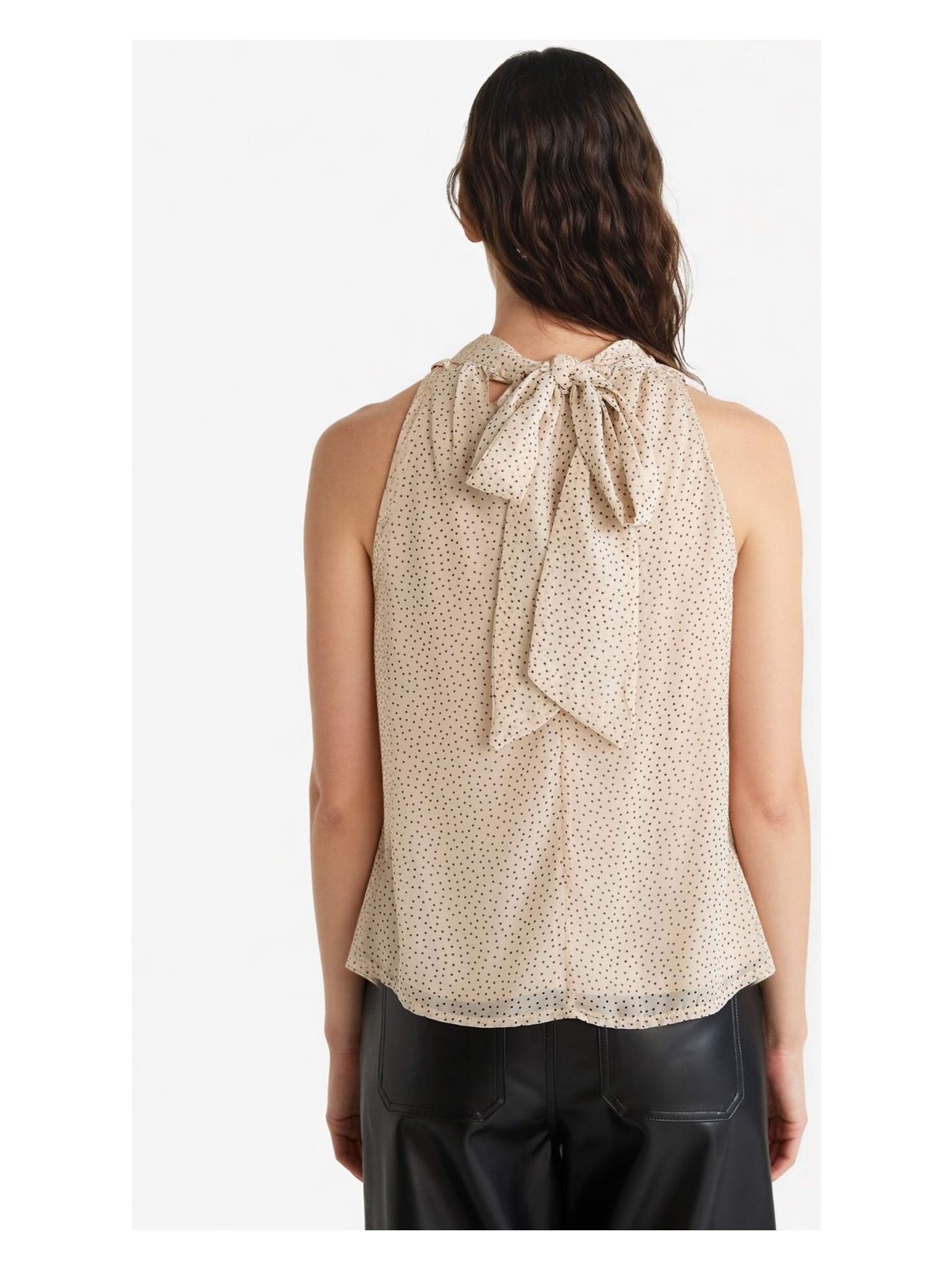 DeFacto Regular Fit Halter Yaka Şifon Kolsuz Bluz G0129AX25AU - Görsel 6