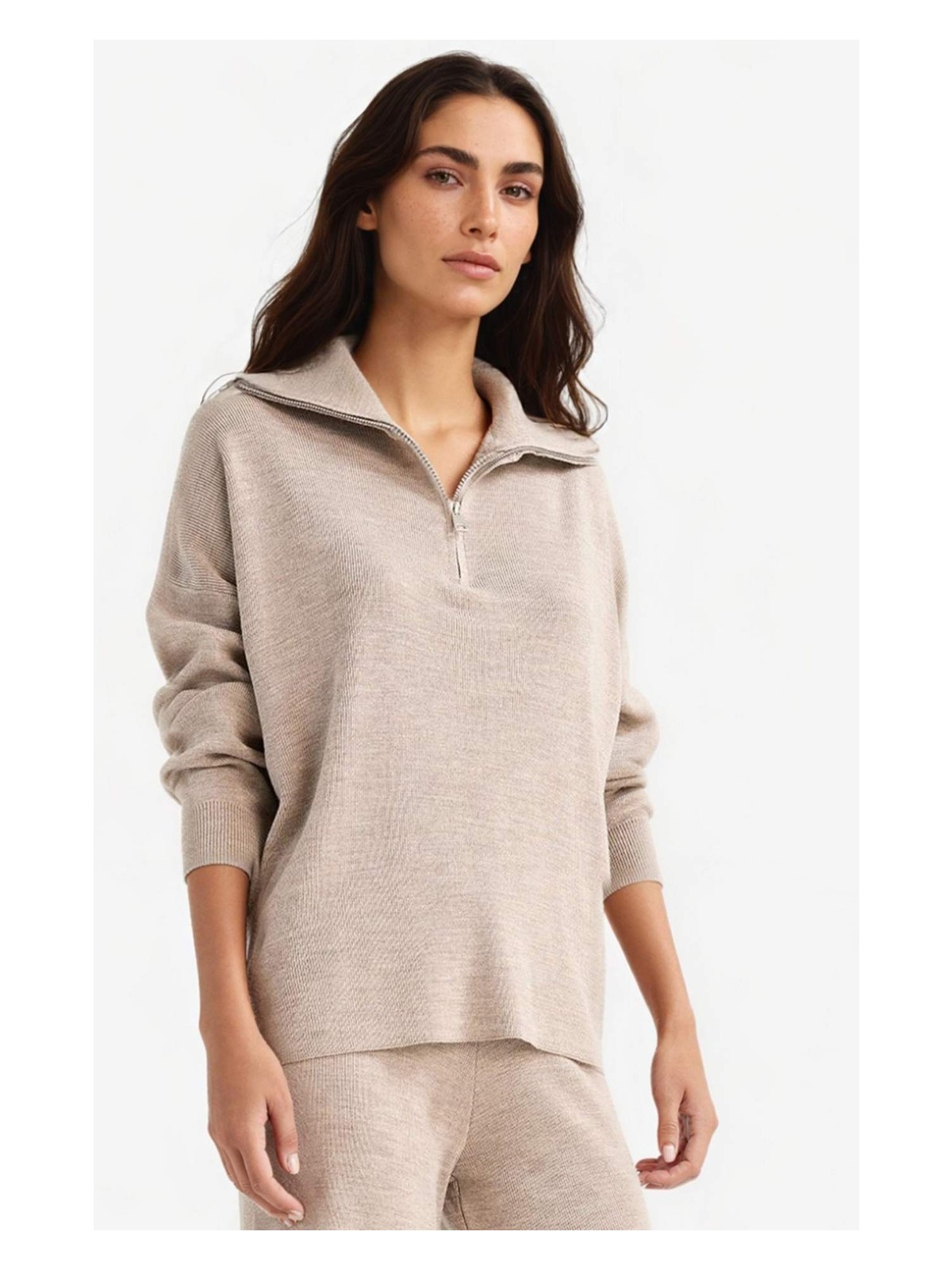 DeFacto Regular Fit Yarım Fermuarlı Triko Kazak F2907AX25AU