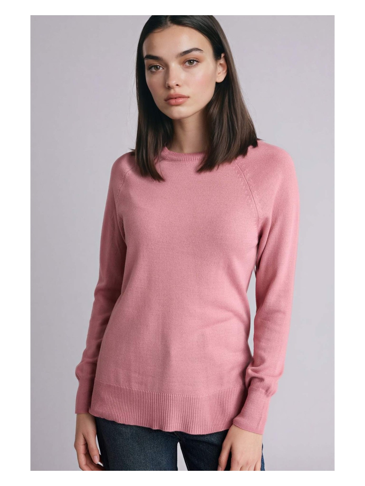 DeFacto Relax Fit Bisiklet Yaka Basic Düz Triko Kazak I6913AZ25WN - Görsel 6