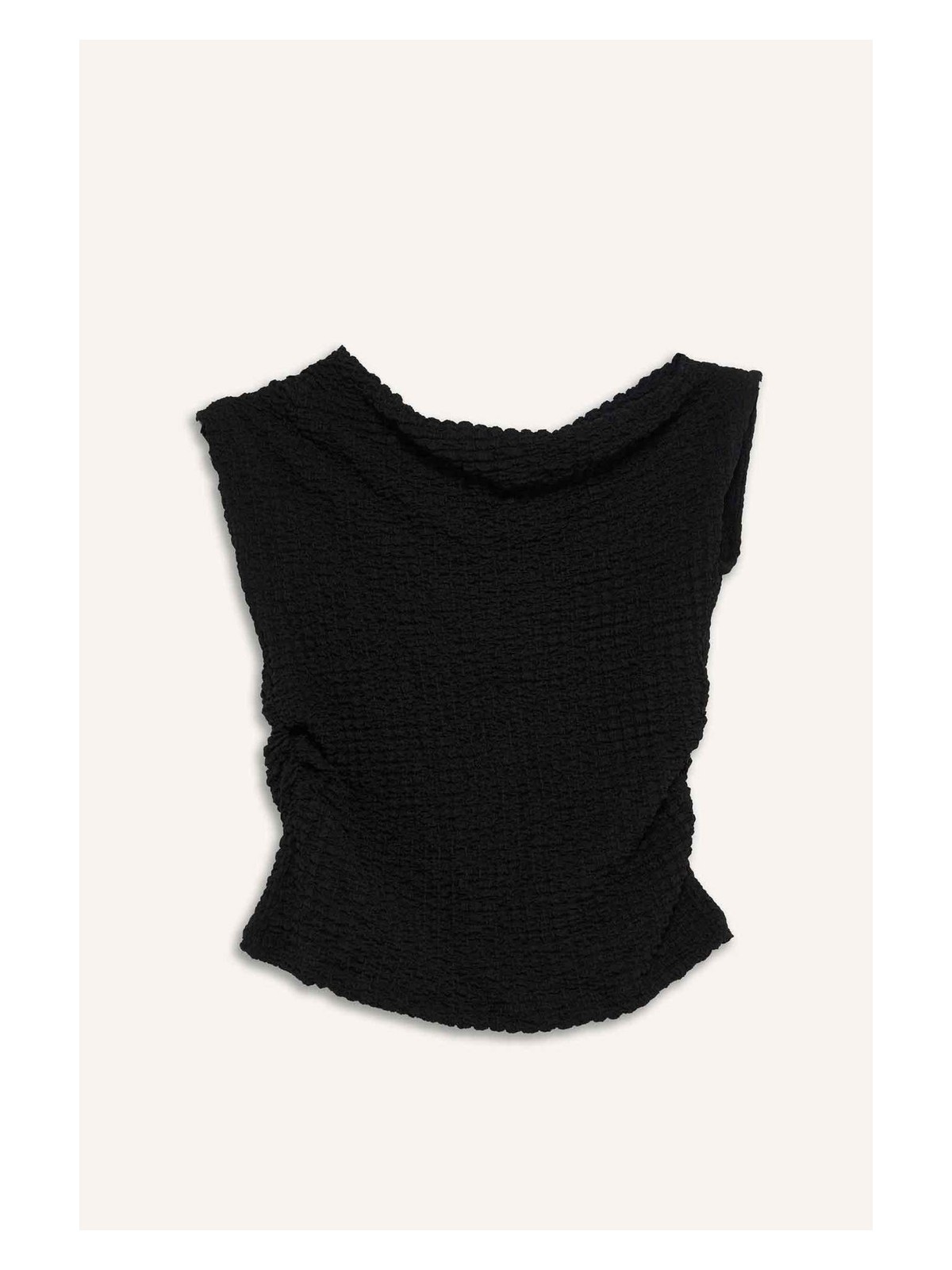 DeFacto Slim Fit Dar Kesim Tek Omuzlu Bürümcük Bluz G2703AX25AU - Görsel 6