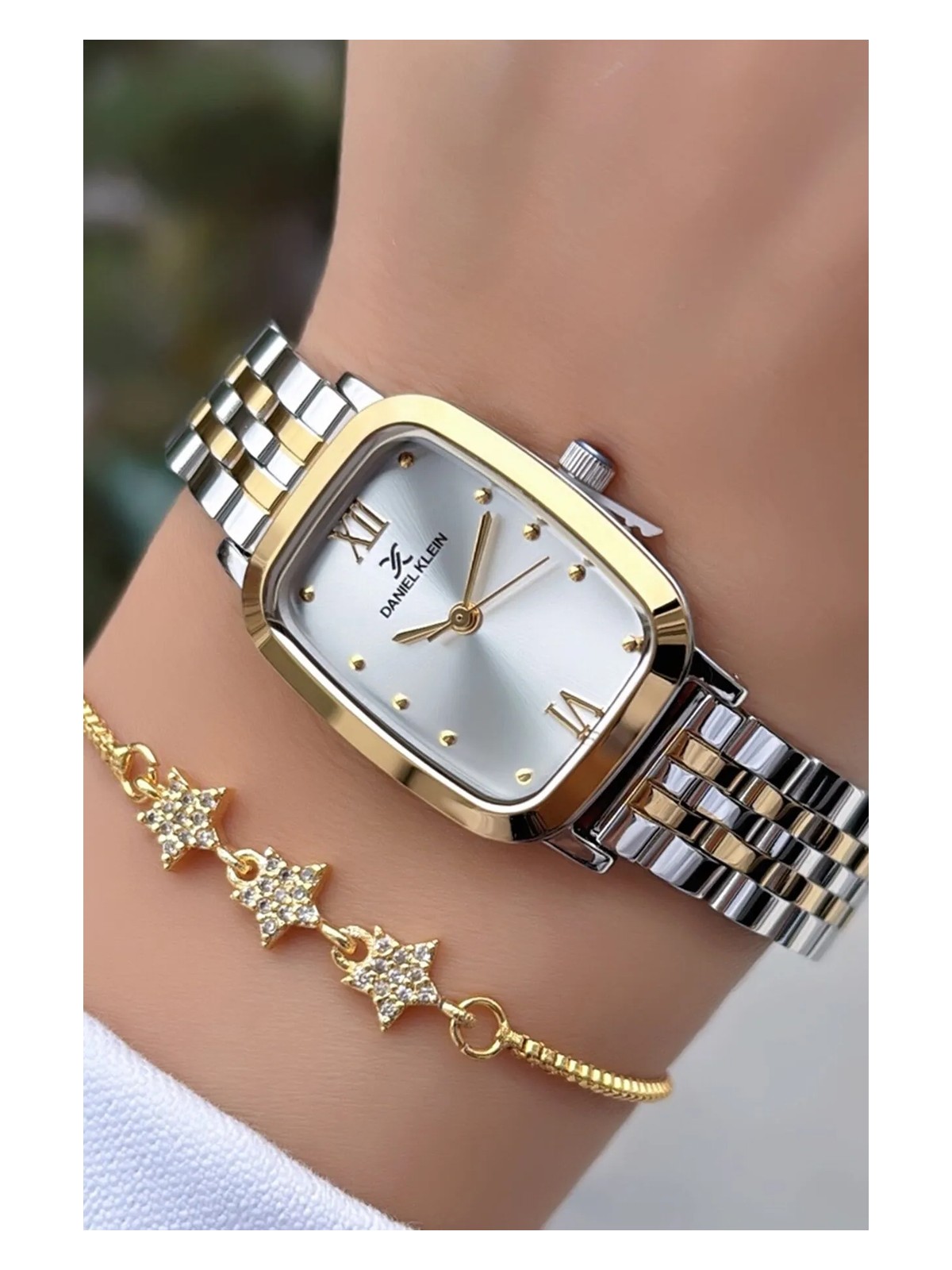 Daniel Klein Orijinal Çelik Kordon Kadın Kol Saati 3 Atm Su Geçirmezlik Gold Gümüş Renk Bileklik Hediyeli - Görsel 4