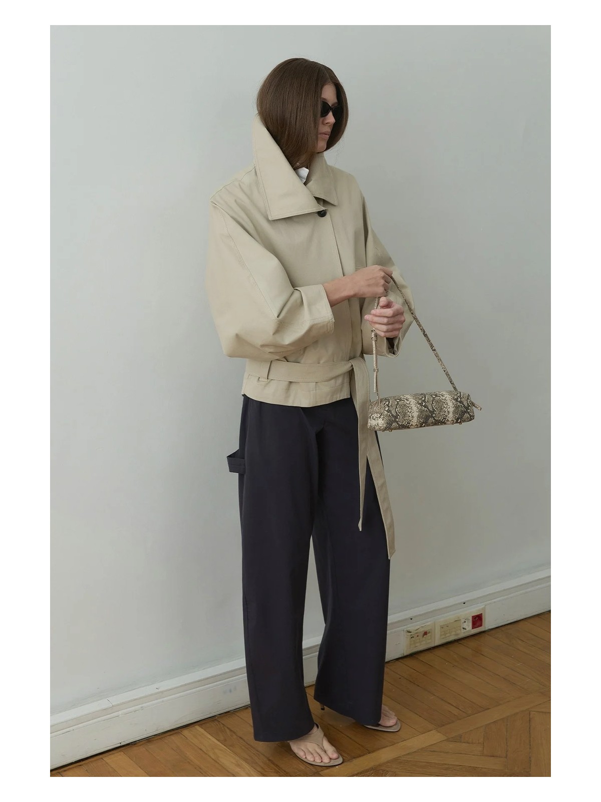 Suud Collection Taş Millie Yarasa Kol Trençkot