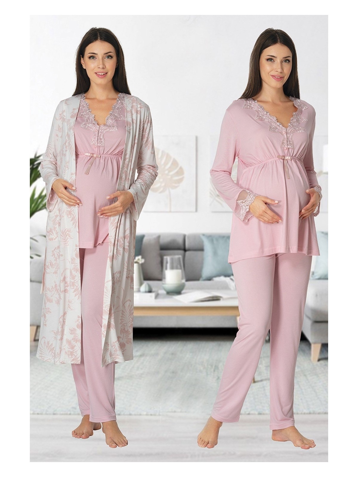 Effortt Sabahlıklı Lohusa Pijama Takımı - Görsel 5