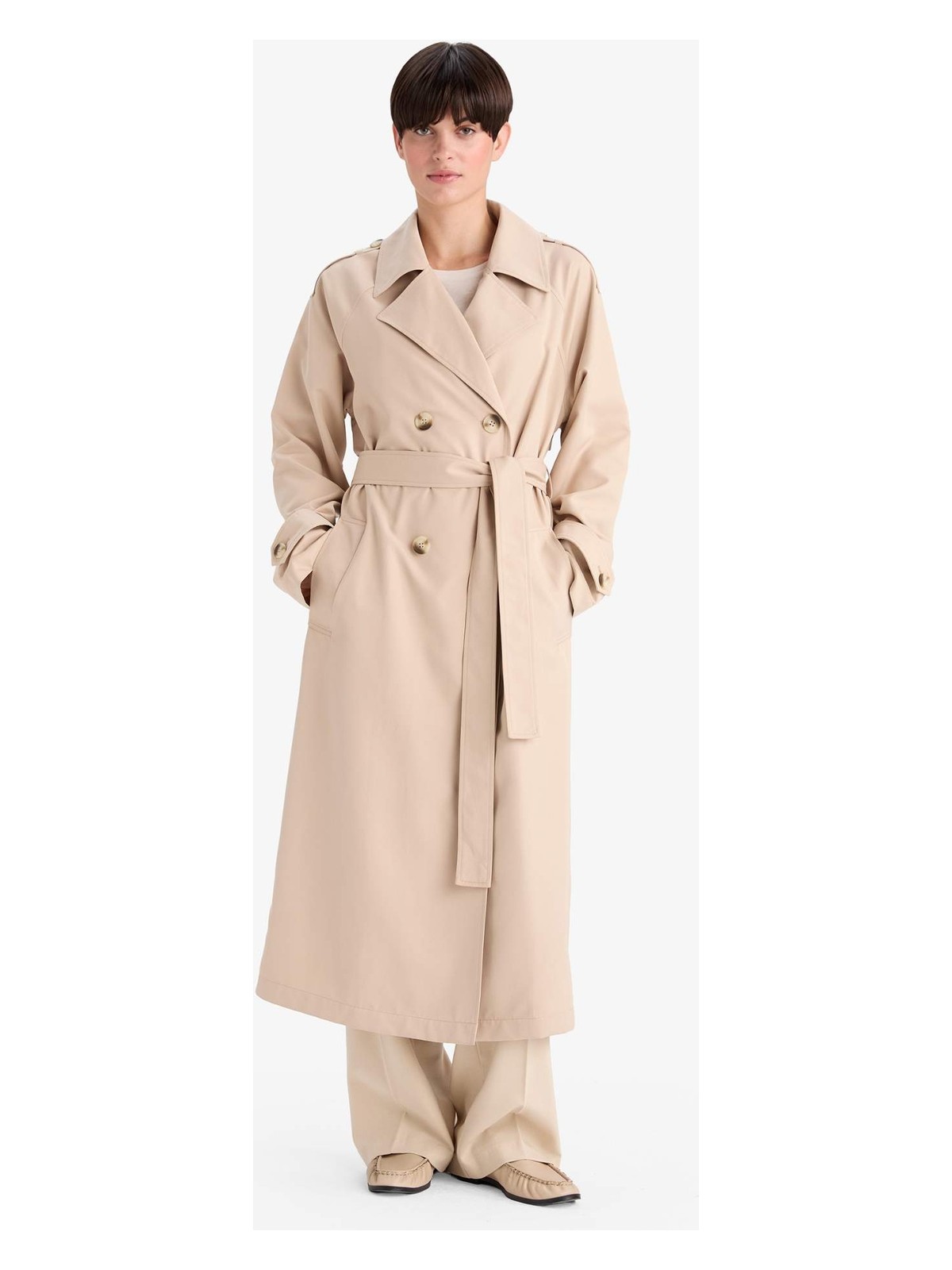 DeFacto Su Geçirmez Relax Fit Trençkot G0742AX26SP - Görsel 6