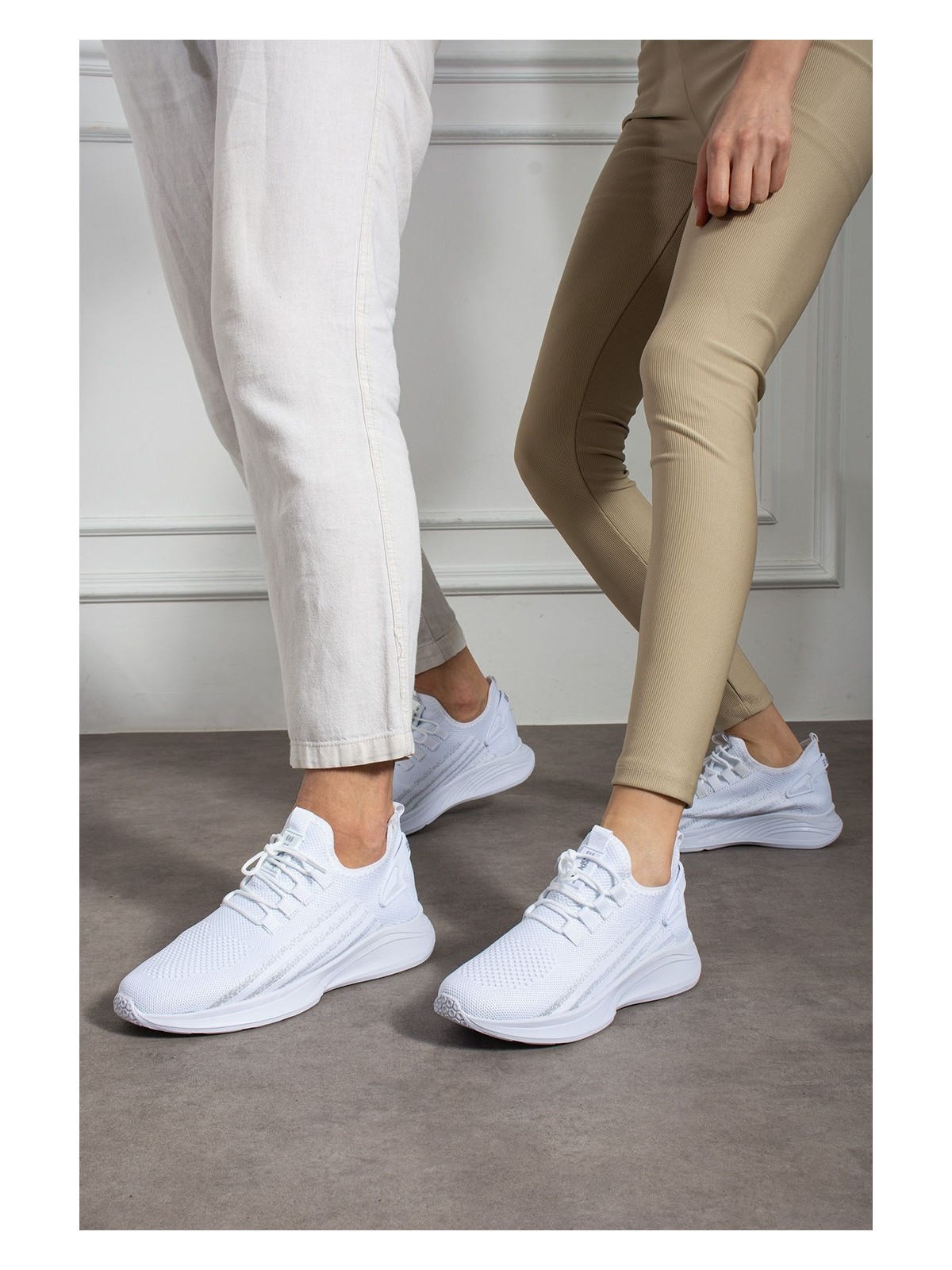 E Sport Beyaz Unisex Hafif Triko Sneaker Ortopedi Ayakkabı-015