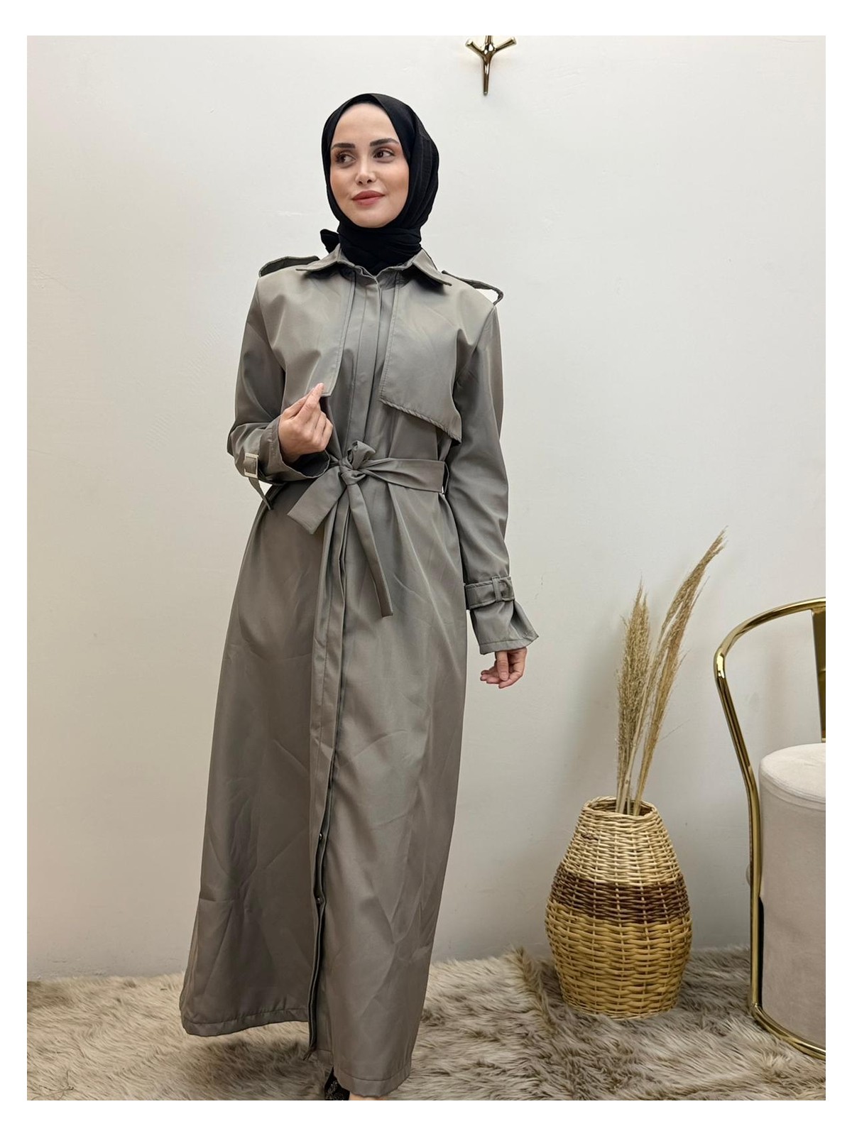 JOOQSTORE Kuşaklı Trenç görsel 5