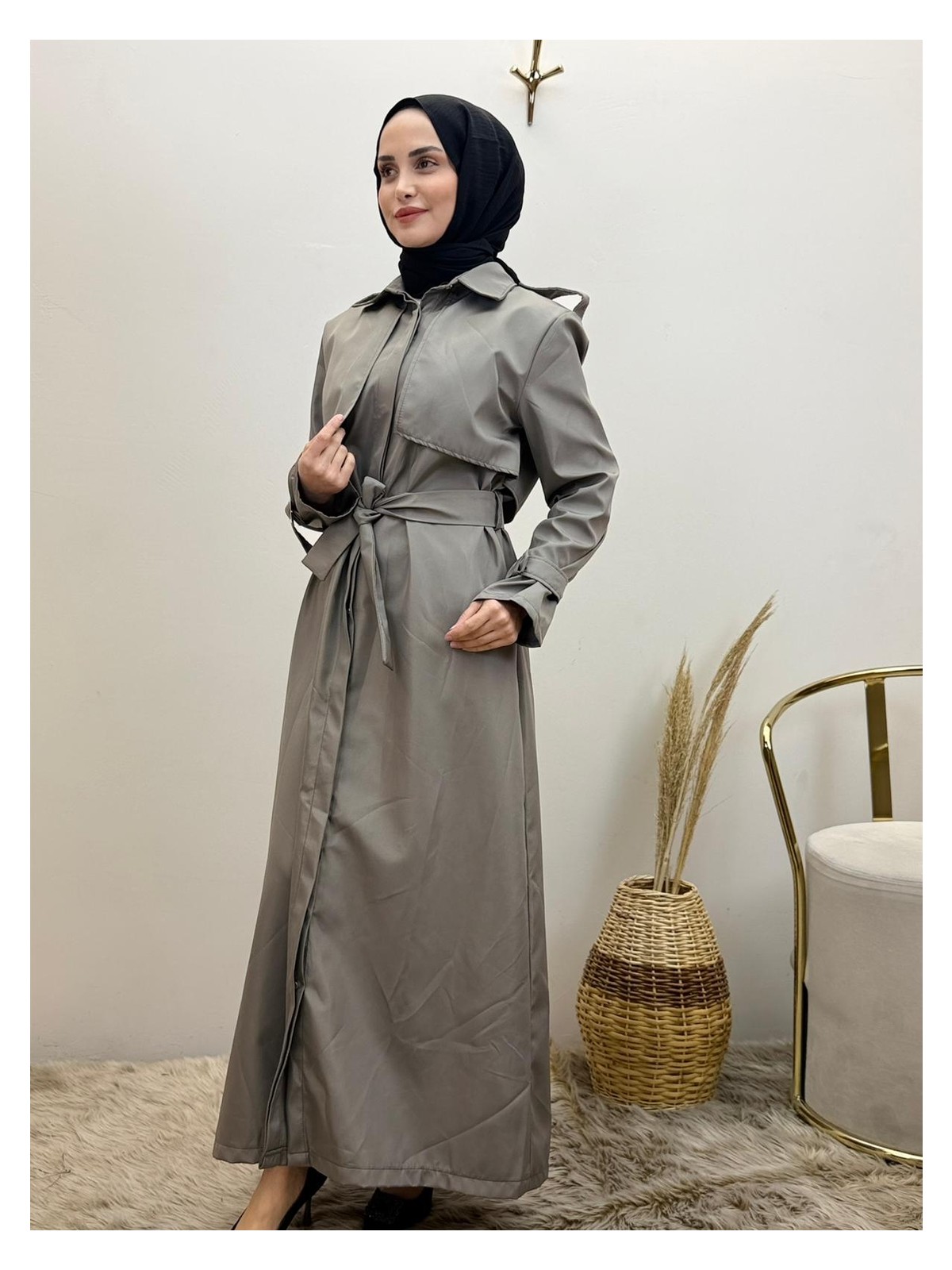 JOOQSTORE Kuşaklı Trenç görsel 6
