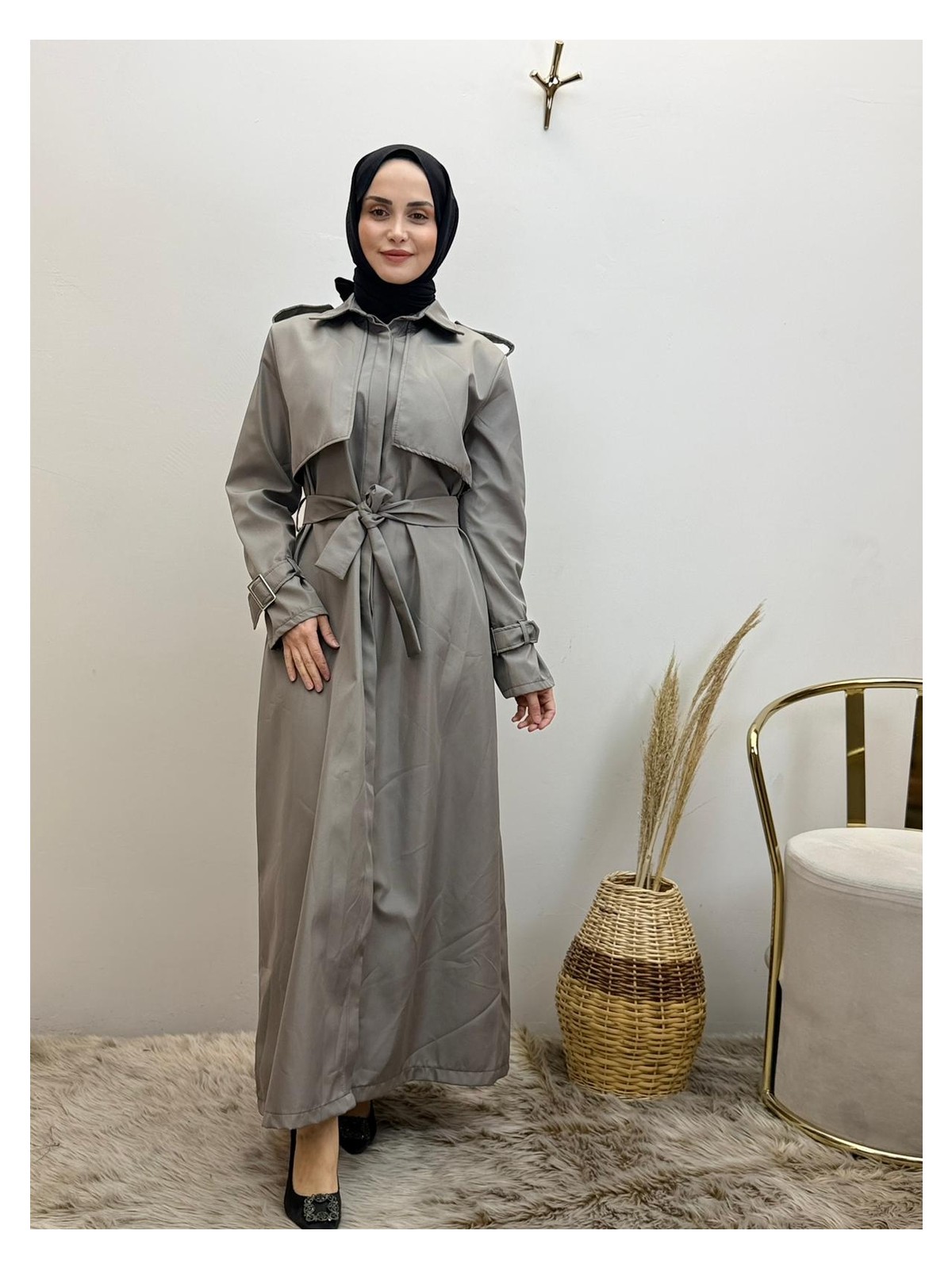 JOOQSTORE Kuşaklı Trenç görsel 8
