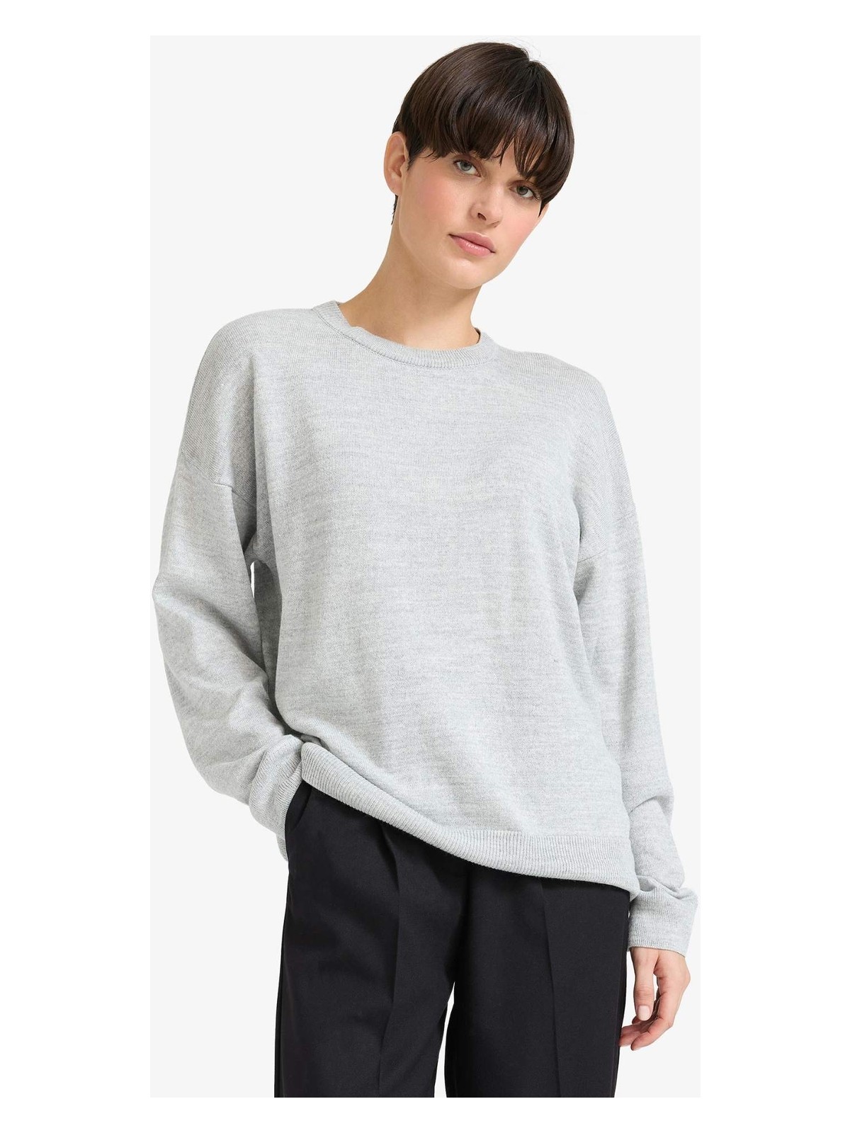 DeFacto Yün Karışımlı Bisiklet Yaka Basic Triko Kazak G1401AX25WN - Görsel 4