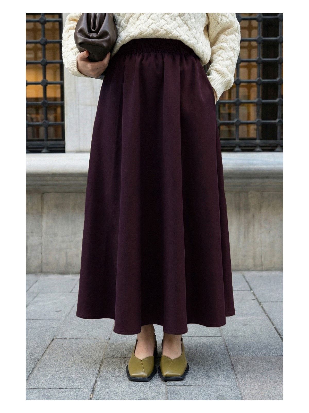 inStyle Cepli Kloş Duble Siyah Etek - Görsel 8