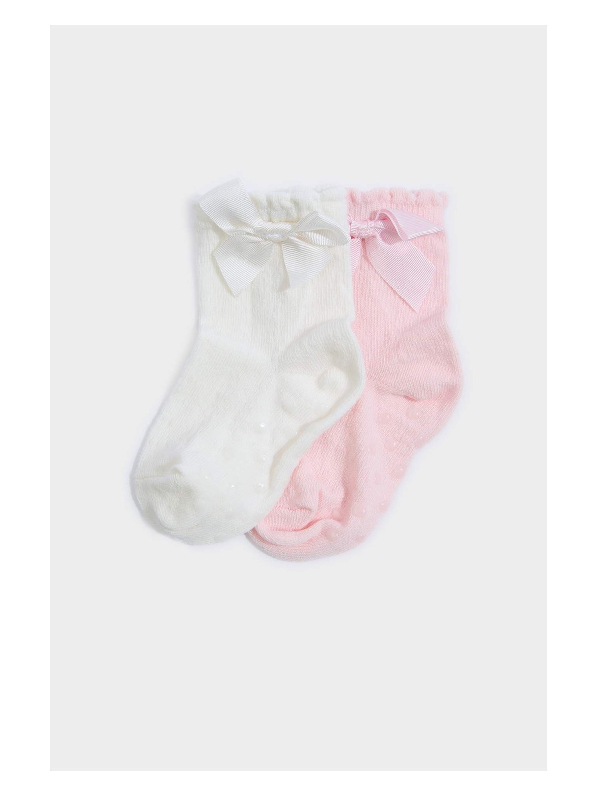 DeFacto Kız Bebek Kaydırmaz Taban 2'li Pamuklu Uzun Çorap C9089A5NS