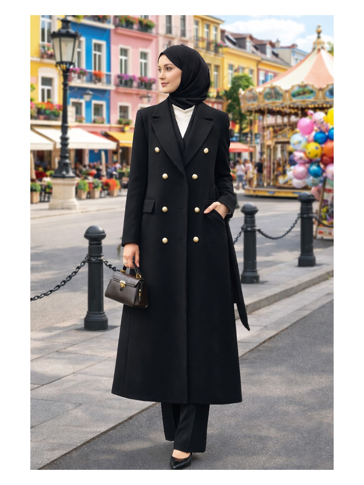 Missemramiss Blazer Trençkot 5347 Siyah
