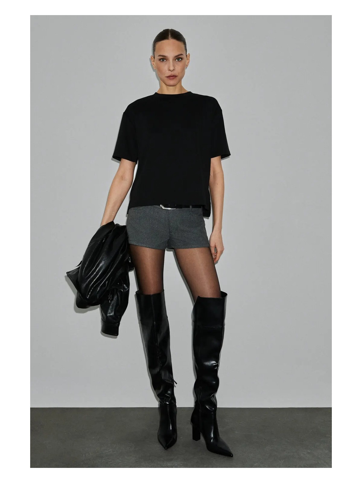 Grimelange Colena Kadın Organik Pamuklu Bisiklet Yaka Oversize Fit Kısa Kollu Pembe T-Shirt - Görsel 3