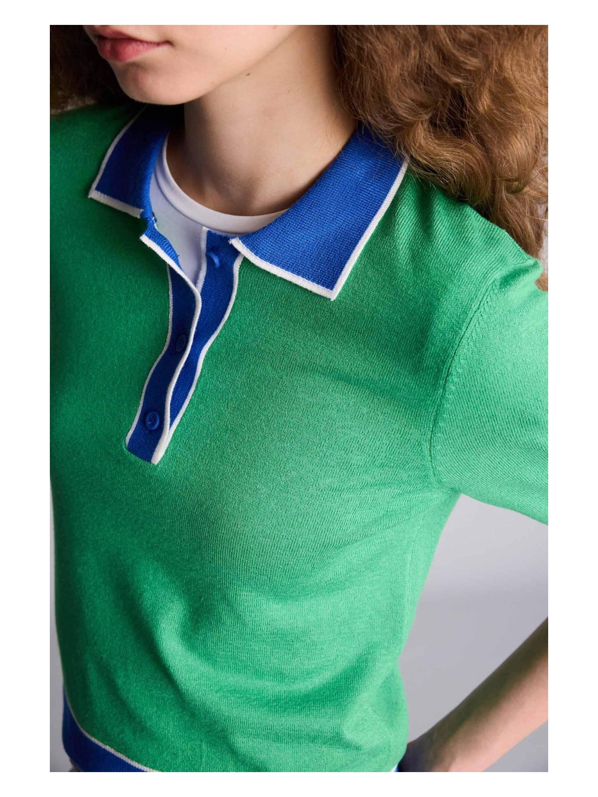 DeFacto Regular Fit Polo Yaka Triko Kazak G9815AX26SP - Görsel 5