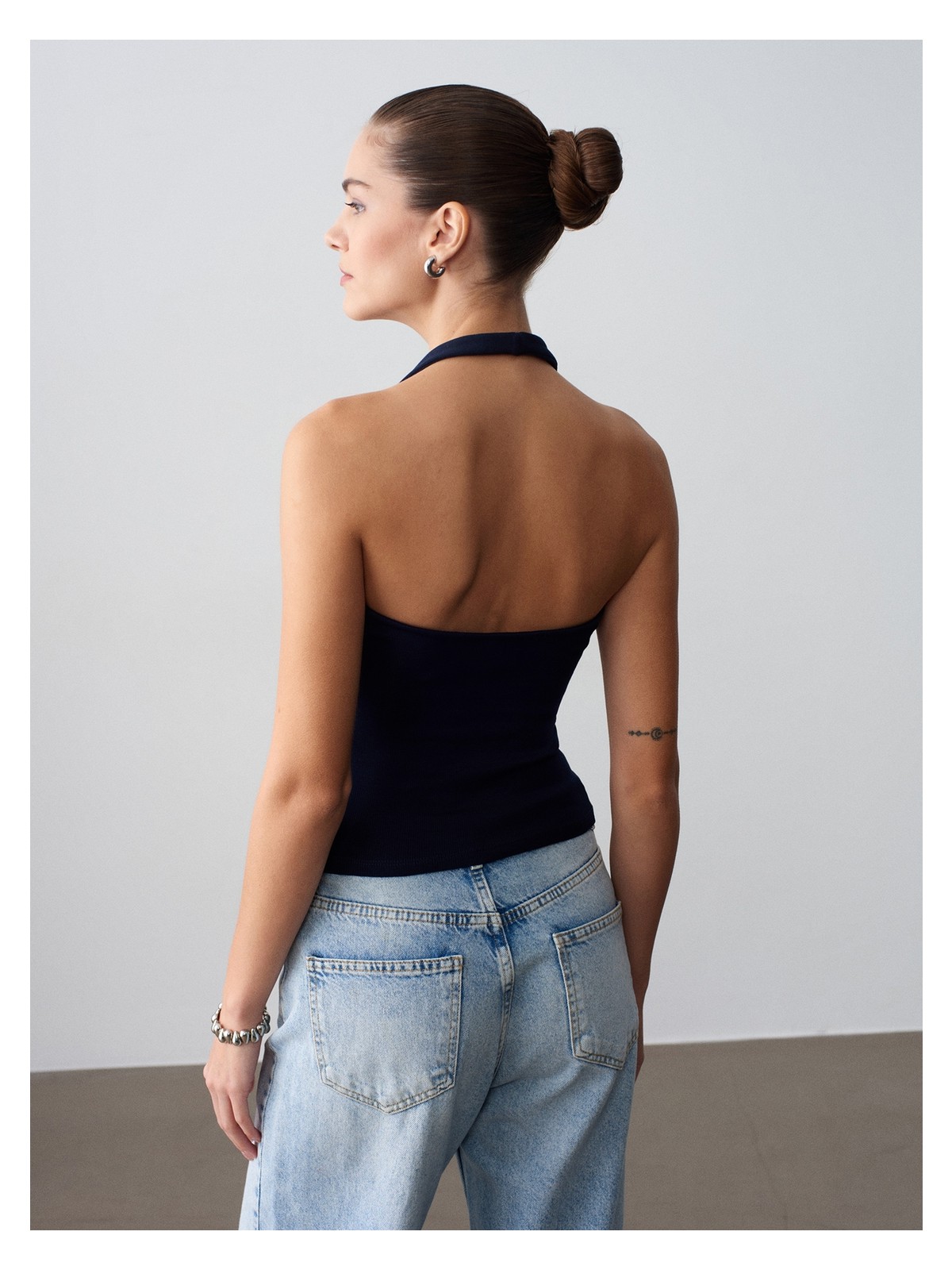Dilvin 21052 Halter Yaka Top-K.lacivert - Görsel 2