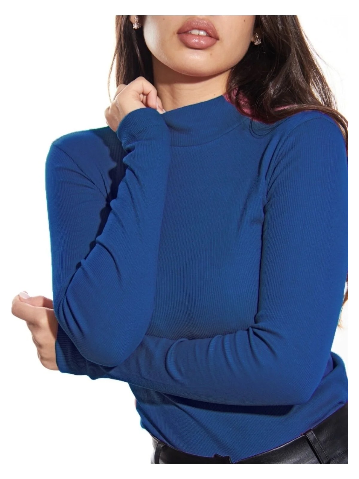 Alya Underwear Yarım Boğazlı Kaşkorse Sweatshirt Indigo 2xl - Görsel 4