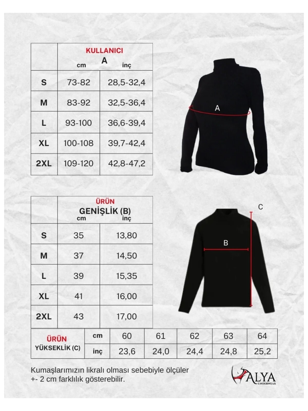 Alya Underwear Kaşkorse Yarım Boğazlı Body Sweatshirt, Siyah - Görsel 6