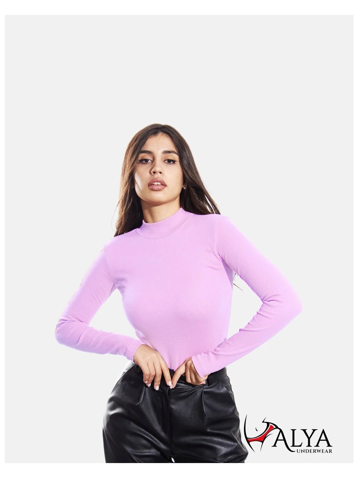Alya Underwear Yarım Boğazlı Kaşkorse Sweatshirt Lila M